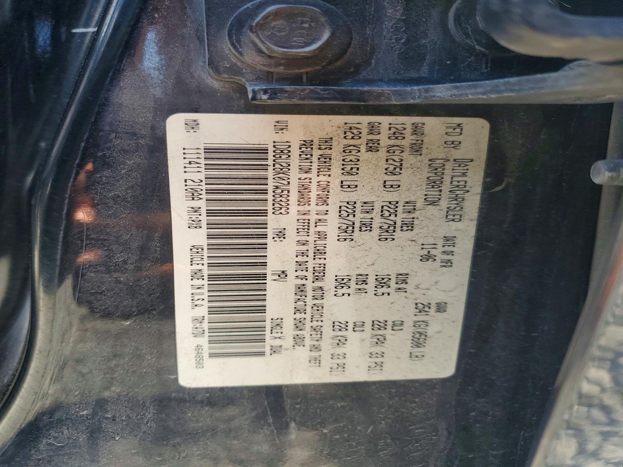 2007 Dodge Nitro Sxt Black vin: 1D8GU28K07W583263