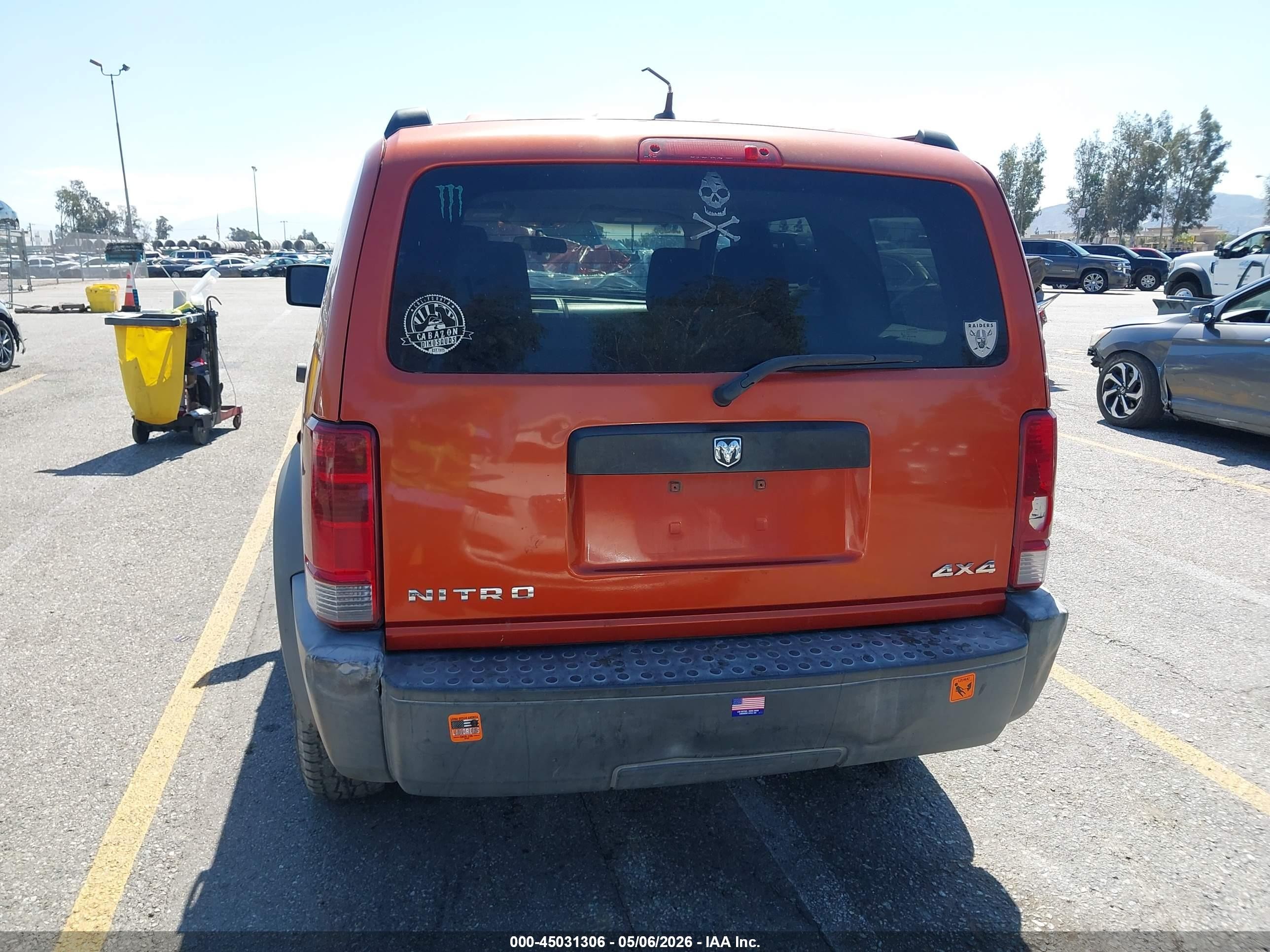 2007 Dodge Nitro Sxt Оранжевый vin: 1D8GU28K07W728799