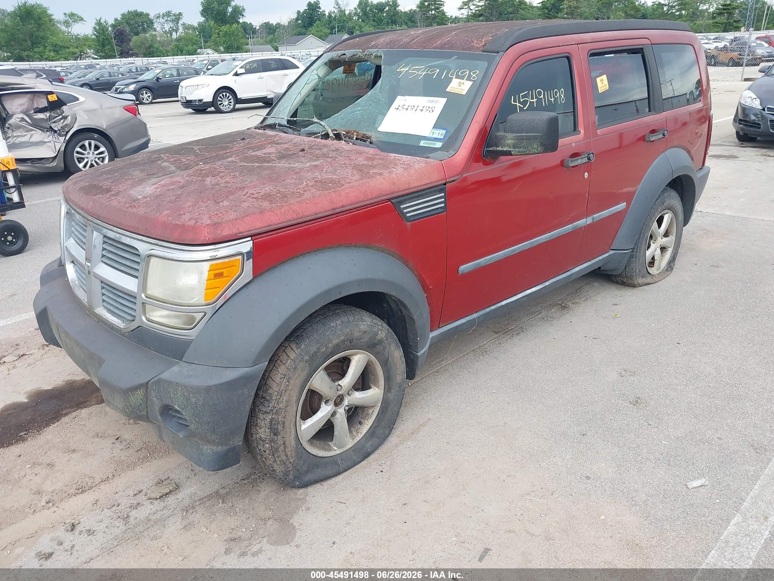 2008 Dodge Nitro Sxt Red vin: 1D8GU28K18W204790