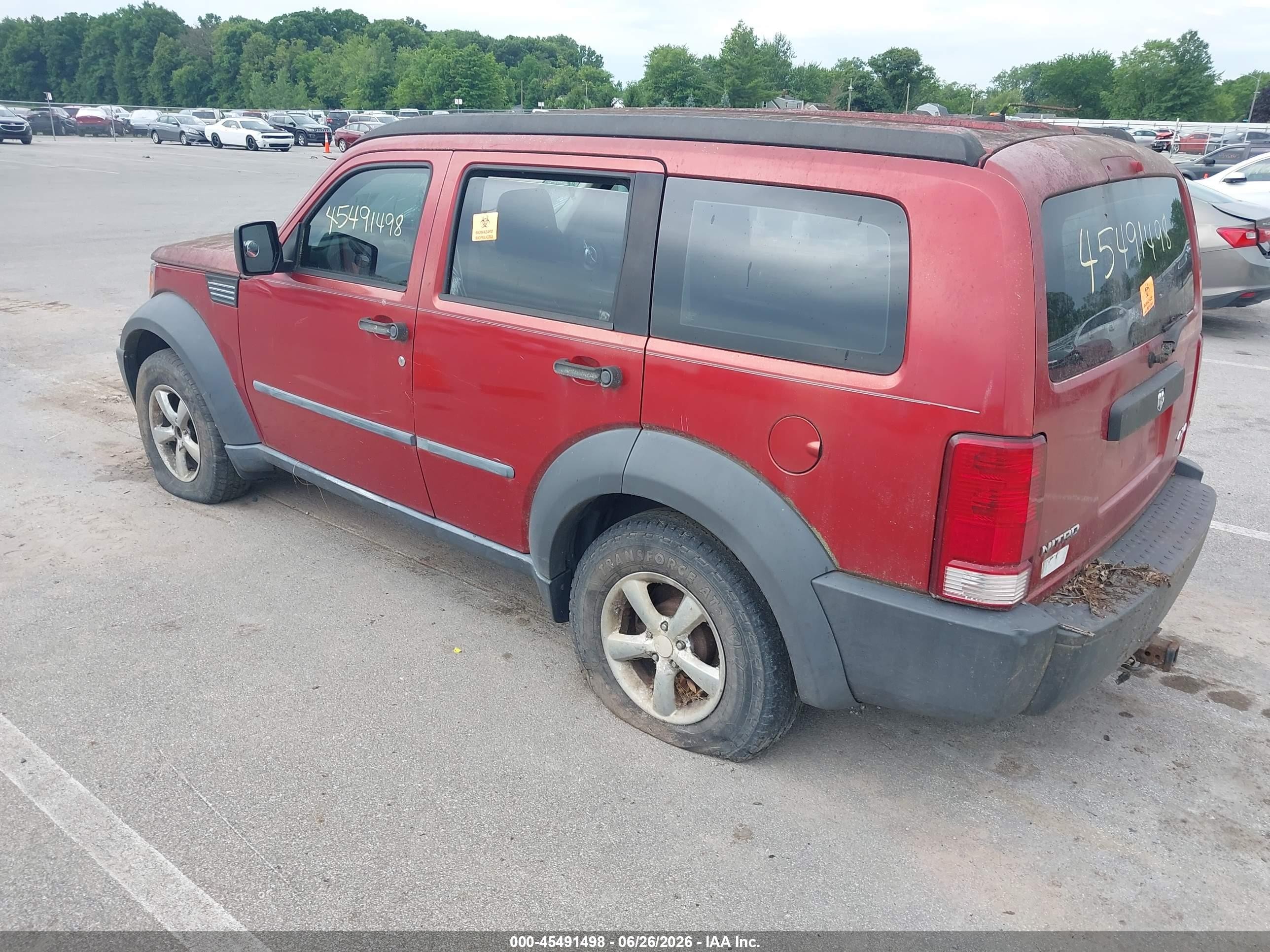 2008 Dodge Nitro Sxt Red vin: 1D8GU28K18W204790
