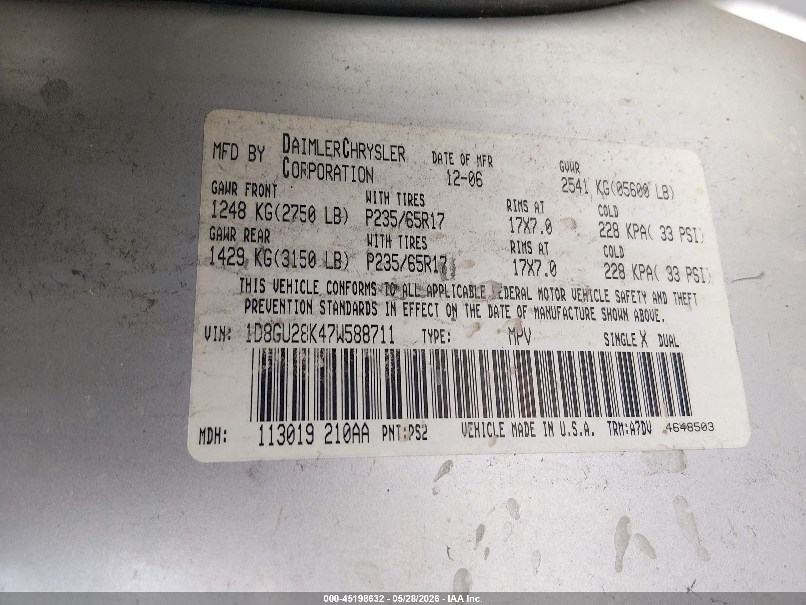 2007 Dodge Nitro Sxt Silver vin: 1D8GU28K47W588711