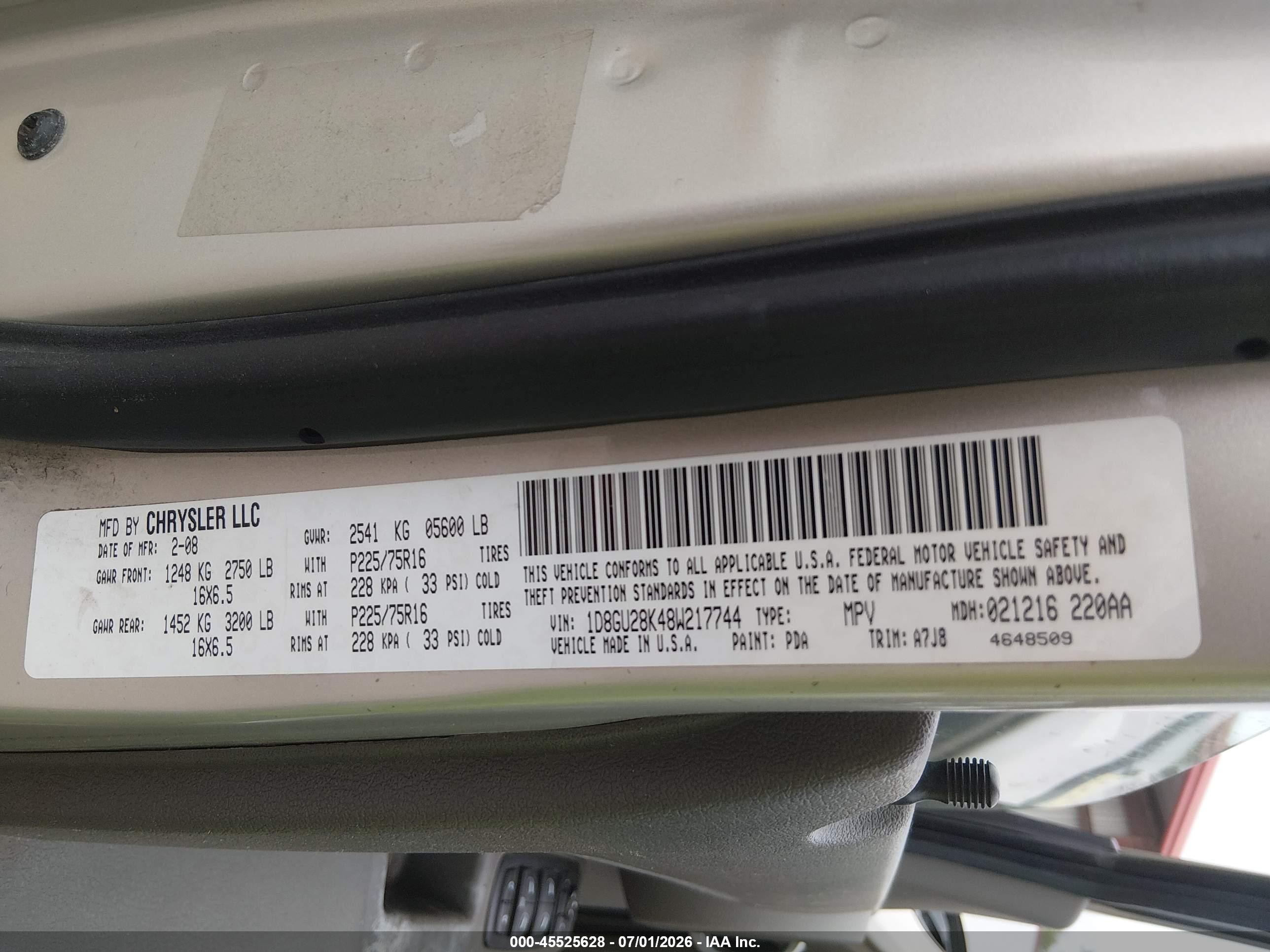 2008 Dodge Nitro Sxt Gray vin: 1D8GU28K48W217744
