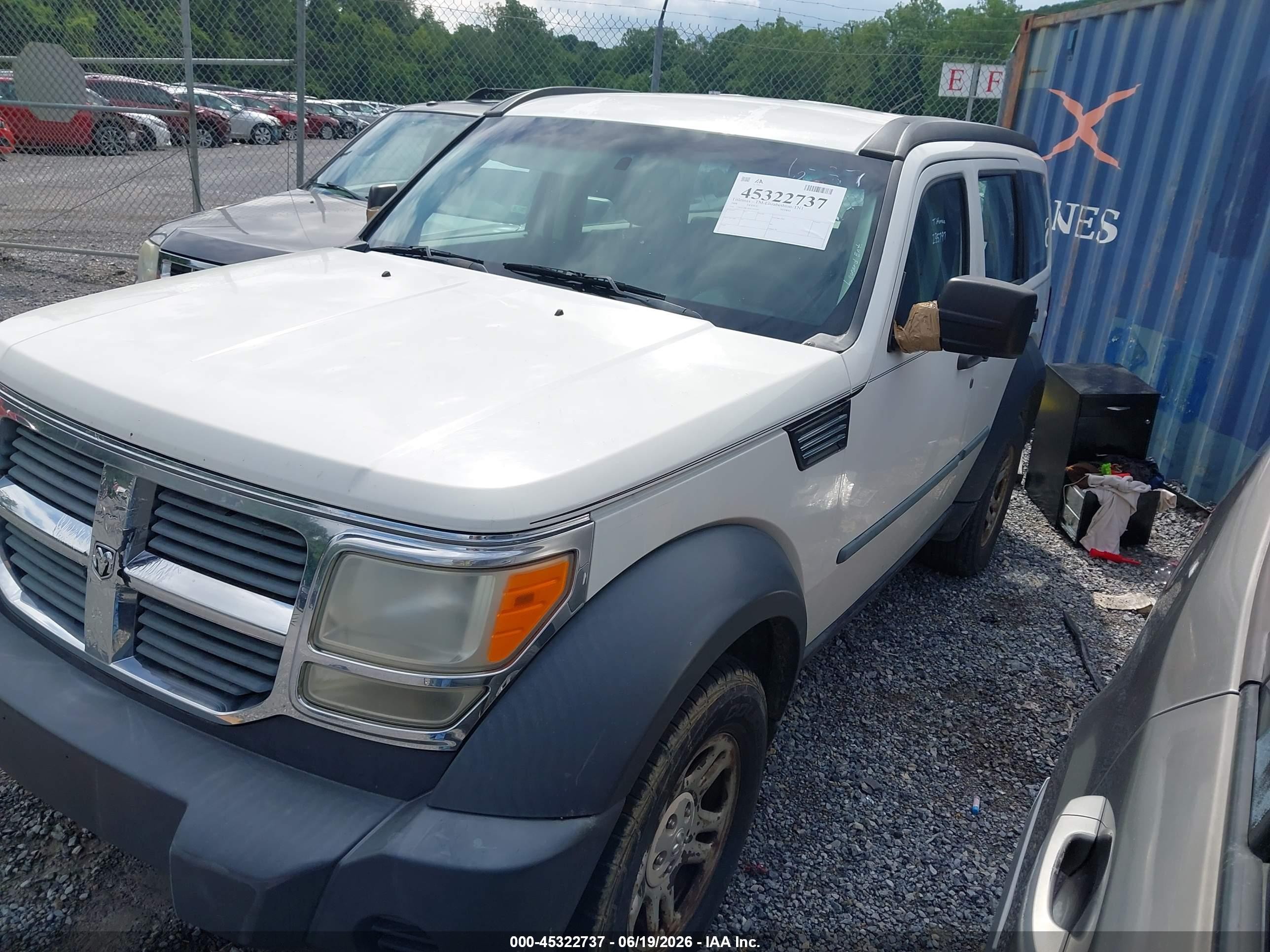 2008 Dodge Nitro Sxt White vin: 1D8GU28K58W235797