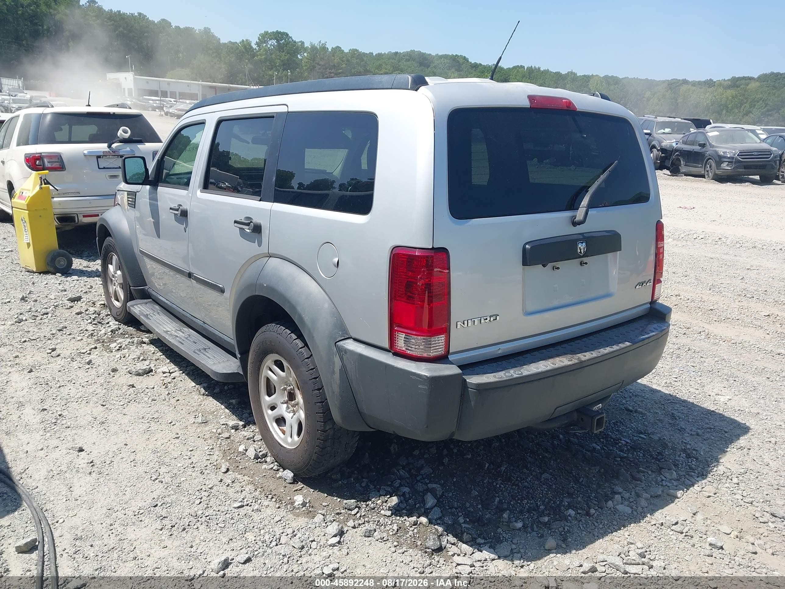 2007 Dodge Nitro Sxt Gray vin: 1D8GU28K77W581901
