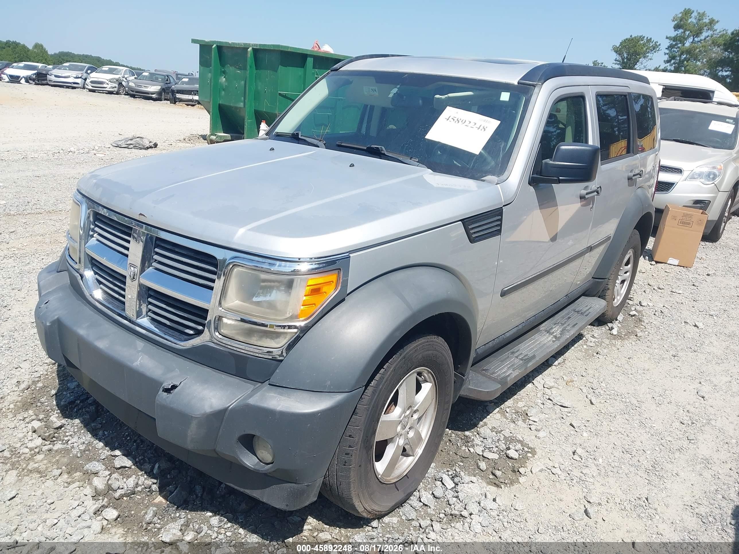 2007 Dodge Nitro Sxt Gray vin: 1D8GU28K77W581901