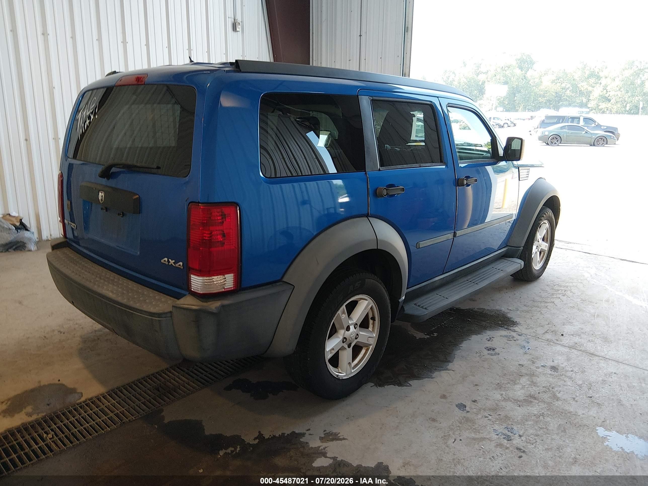 2007 Dodge Nitro Sxt Blue vin: 1D8GU28K97W706946