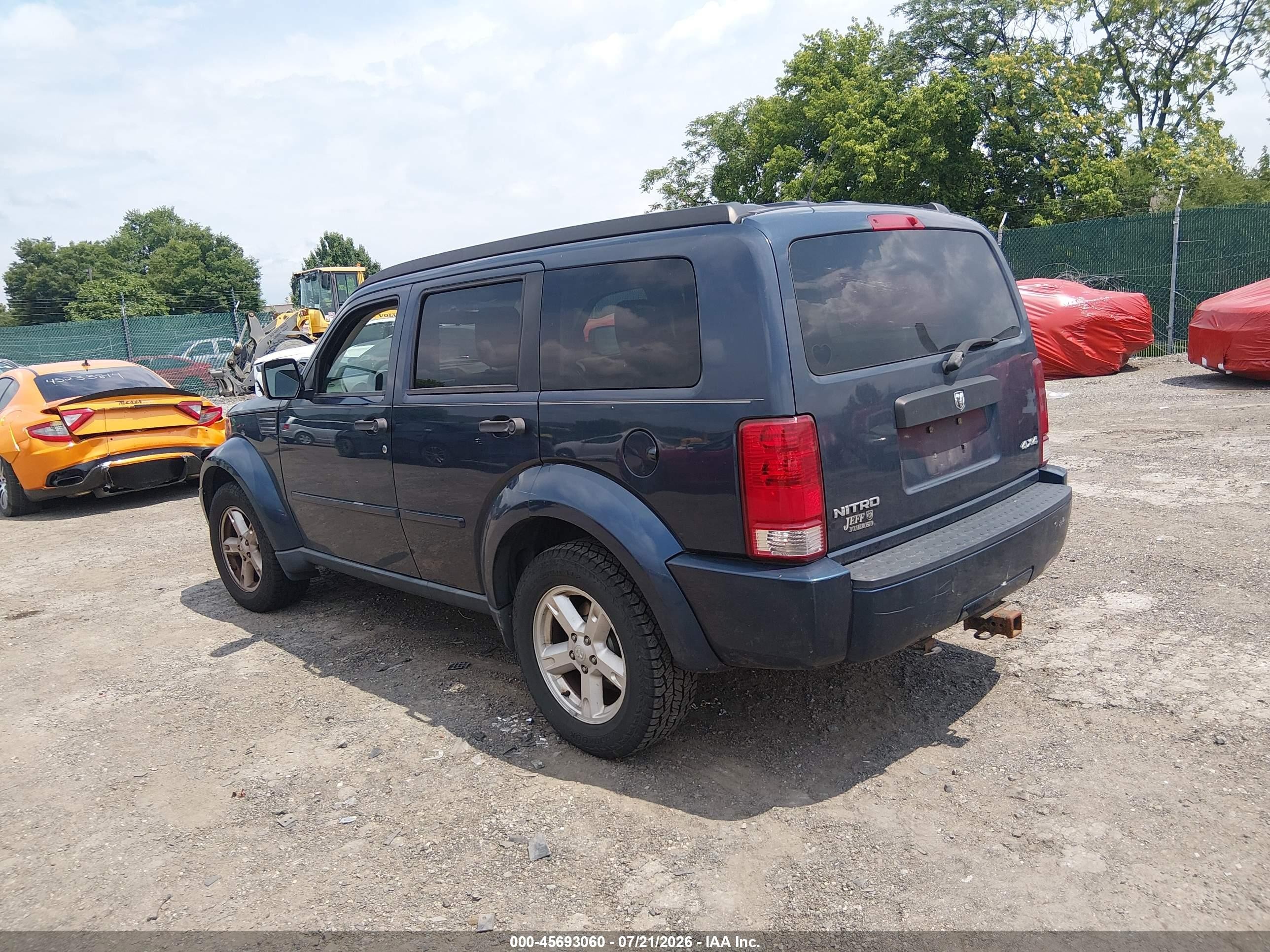 2008 Dodge Nitro Sxt Blue vin: 1D8GU28K98W272867