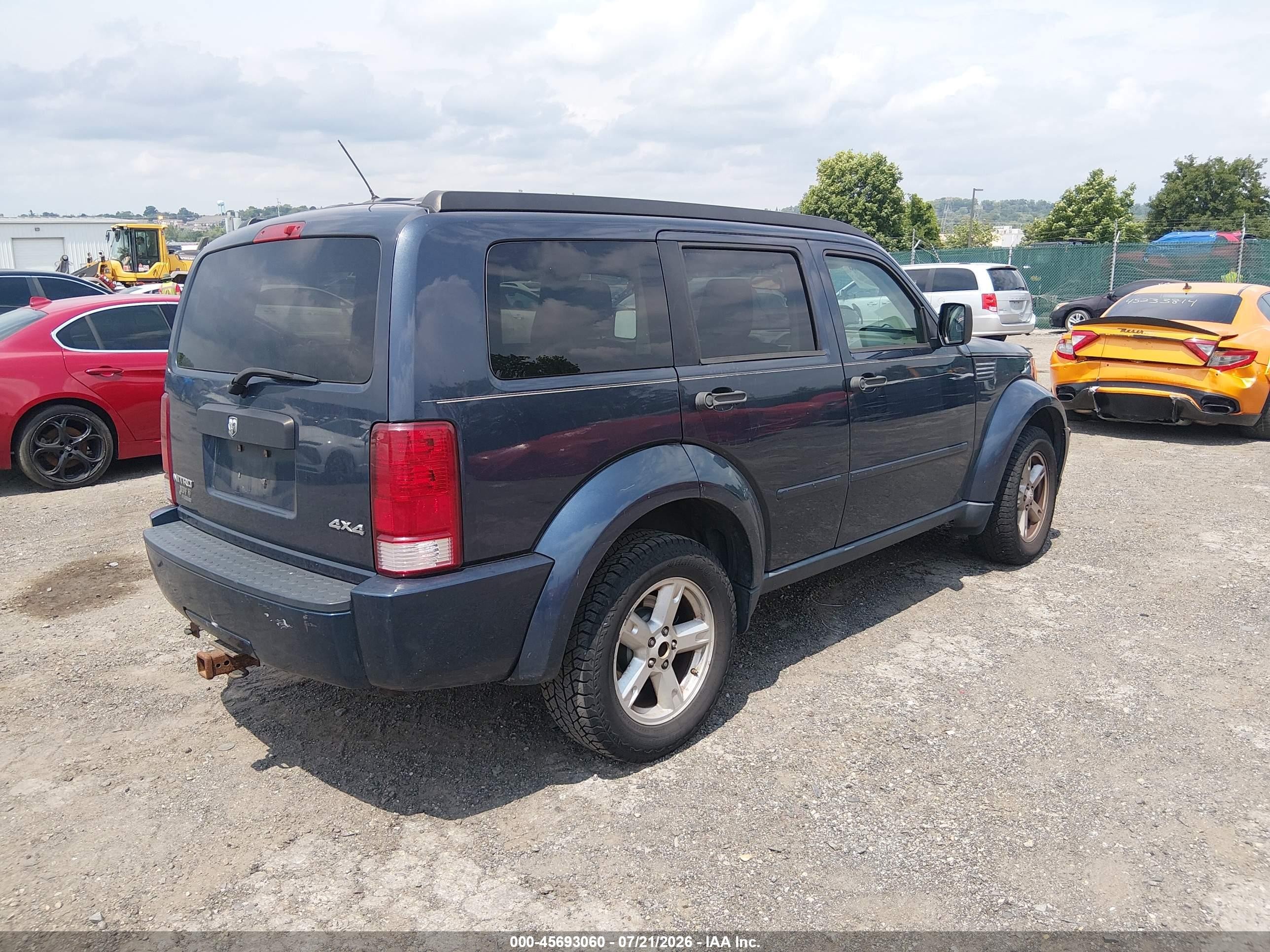 2008 Dodge Nitro Sxt Blue vin: 1D8GU28K98W272867