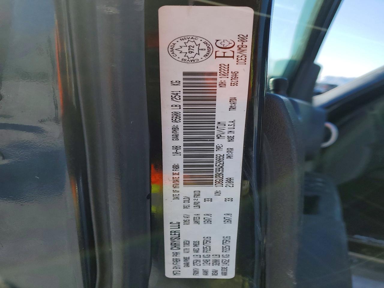 2009 Dodge Nitro Se Черный vin: 1D8GU28K99W520892