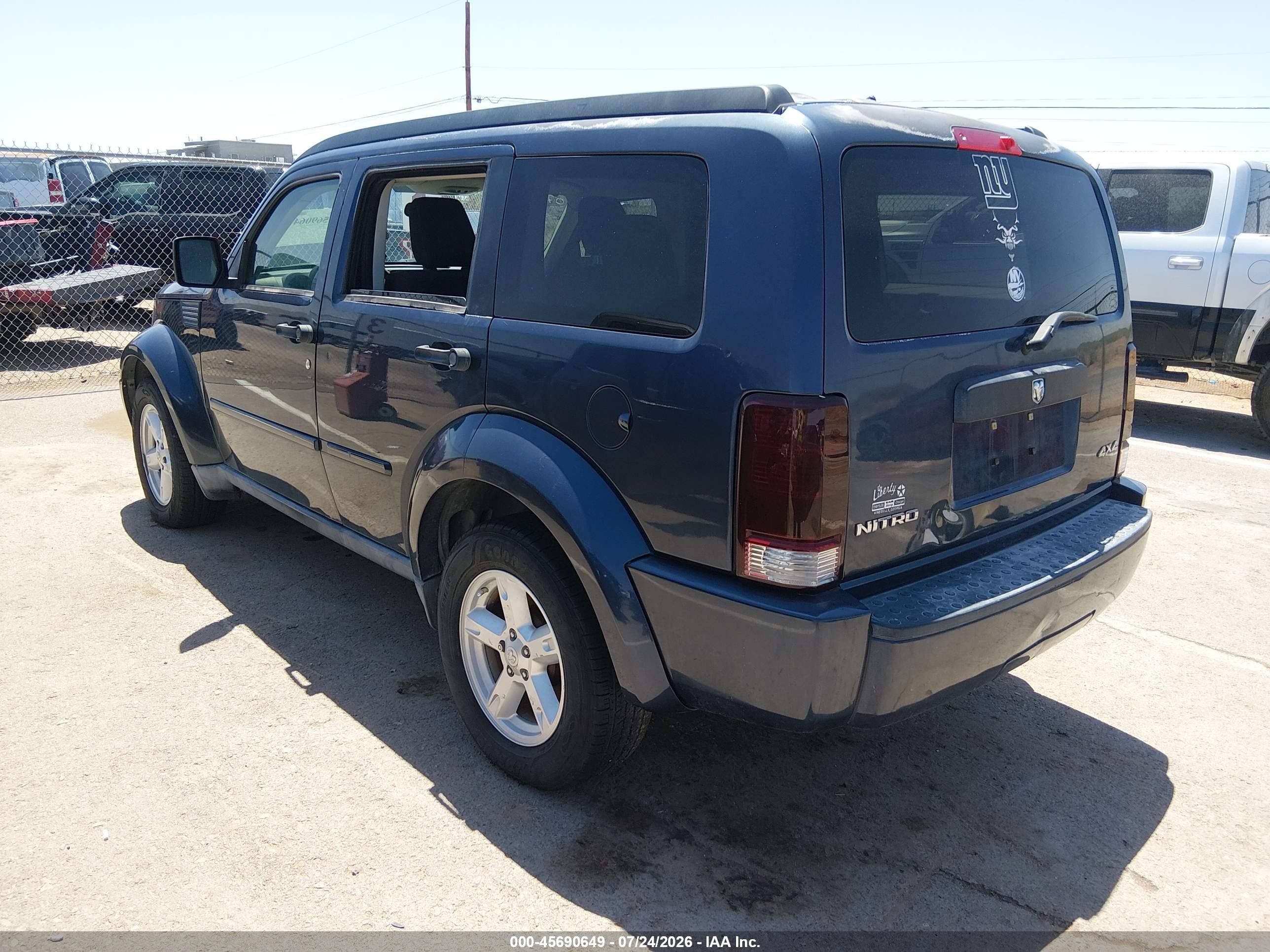 2008 Dodge Nitro Sxt Blue vin: 1D8GU28KX8W197418