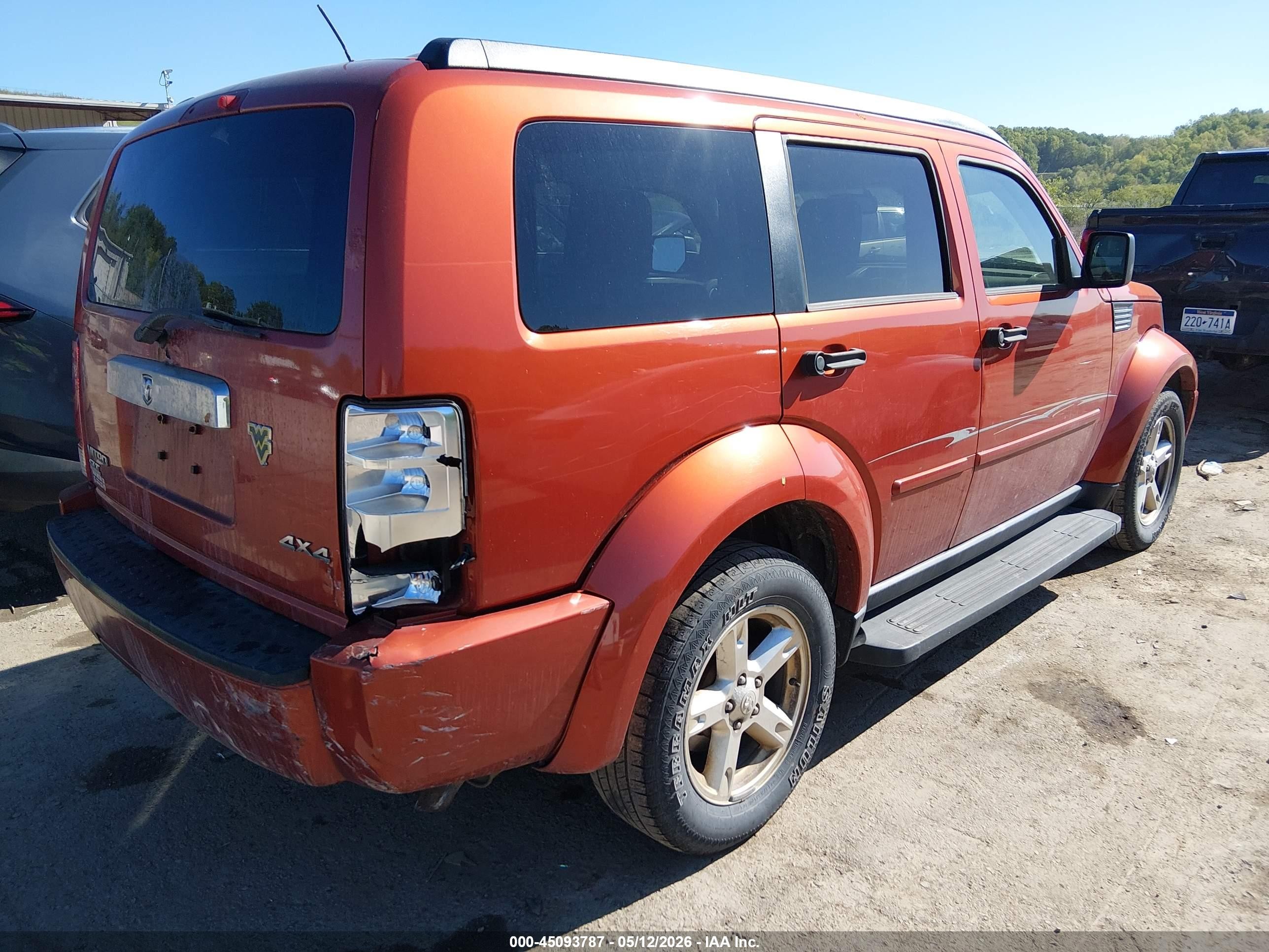 2007 Dodge Nitro Slt/rt Orange vin: 1D8GU58K37W613647