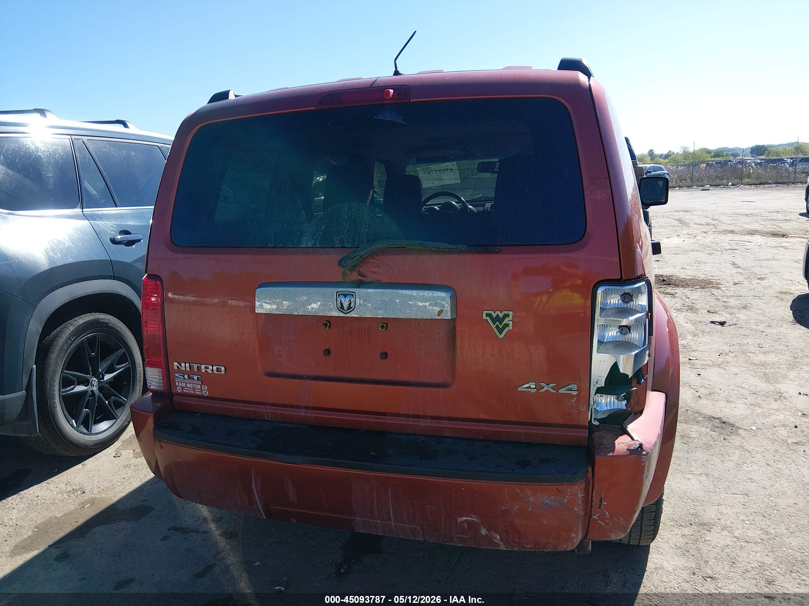 2007 Dodge Nitro Slt/rt Orange vin: 1D8GU58K37W613647