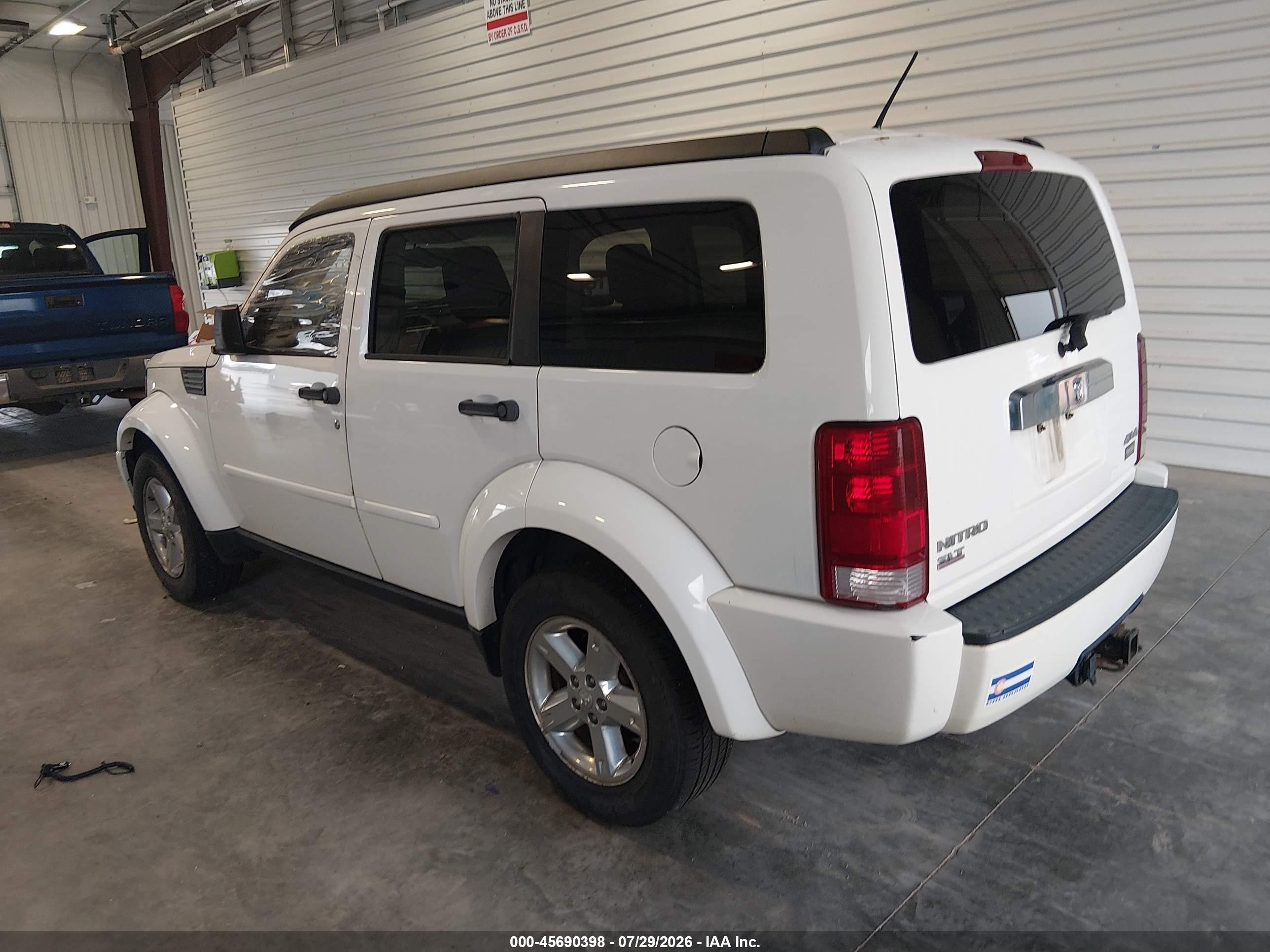 2007 Dodge Nitro Slt/rt Белый vin: 1D8GU58K57W669508