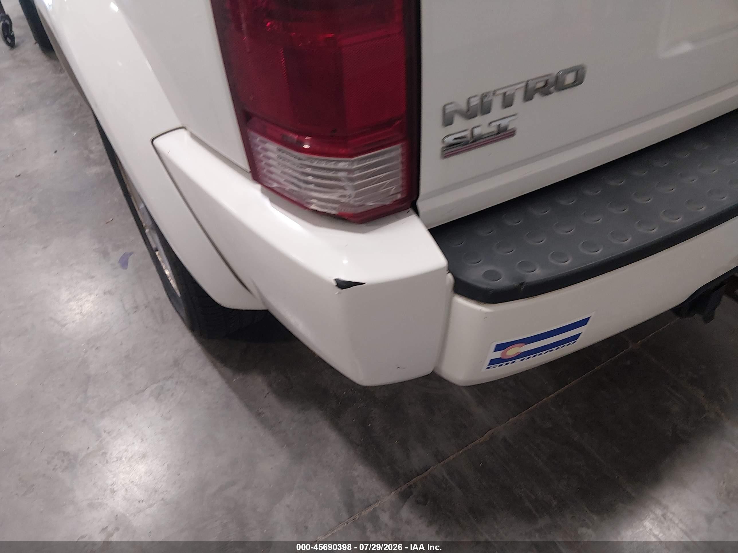 2007 Dodge Nitro Slt/rt Белый vin: 1D8GU58K57W669508