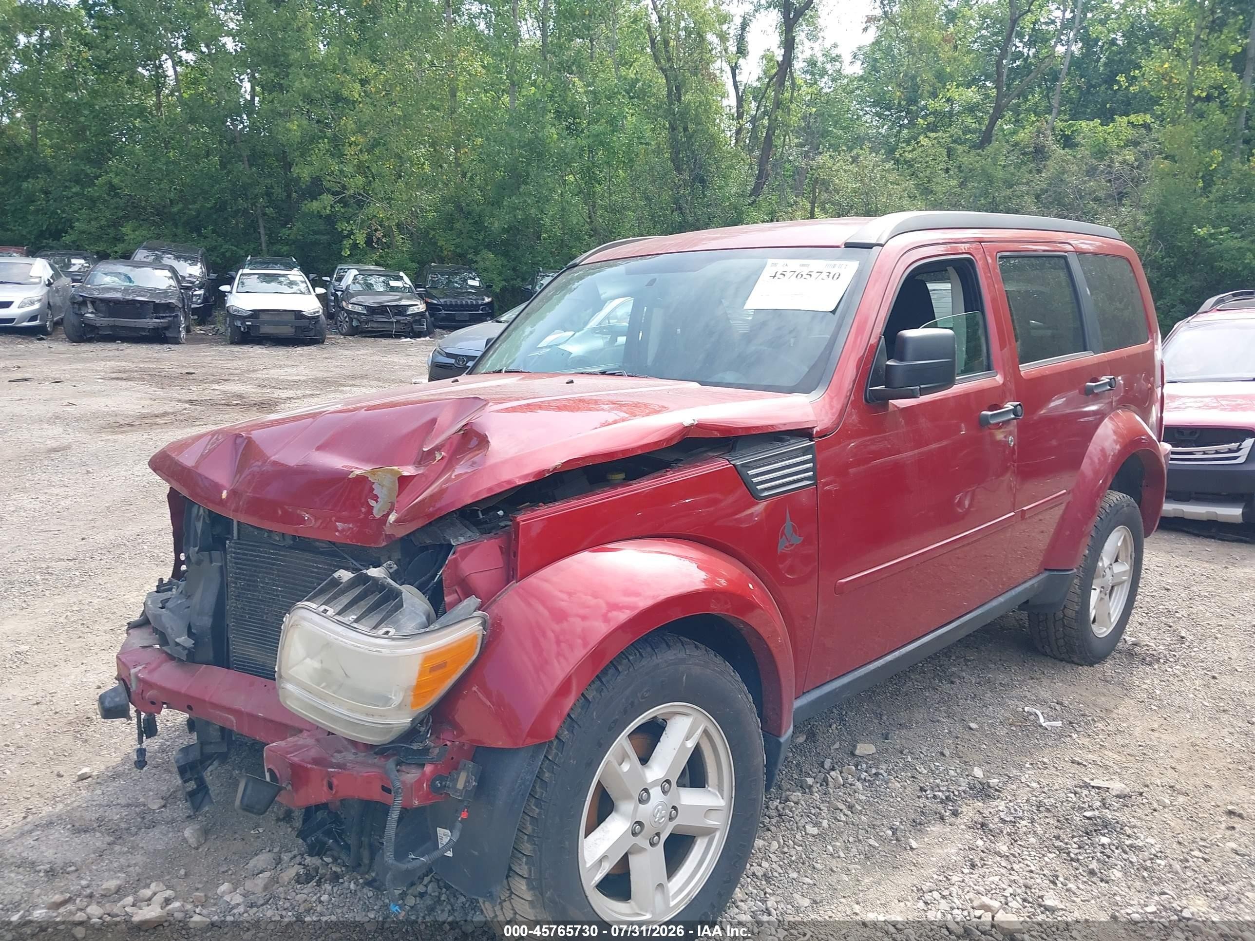2007 Dodge Nitro Slt/rt Red vin: 1D8GU58K67W529435