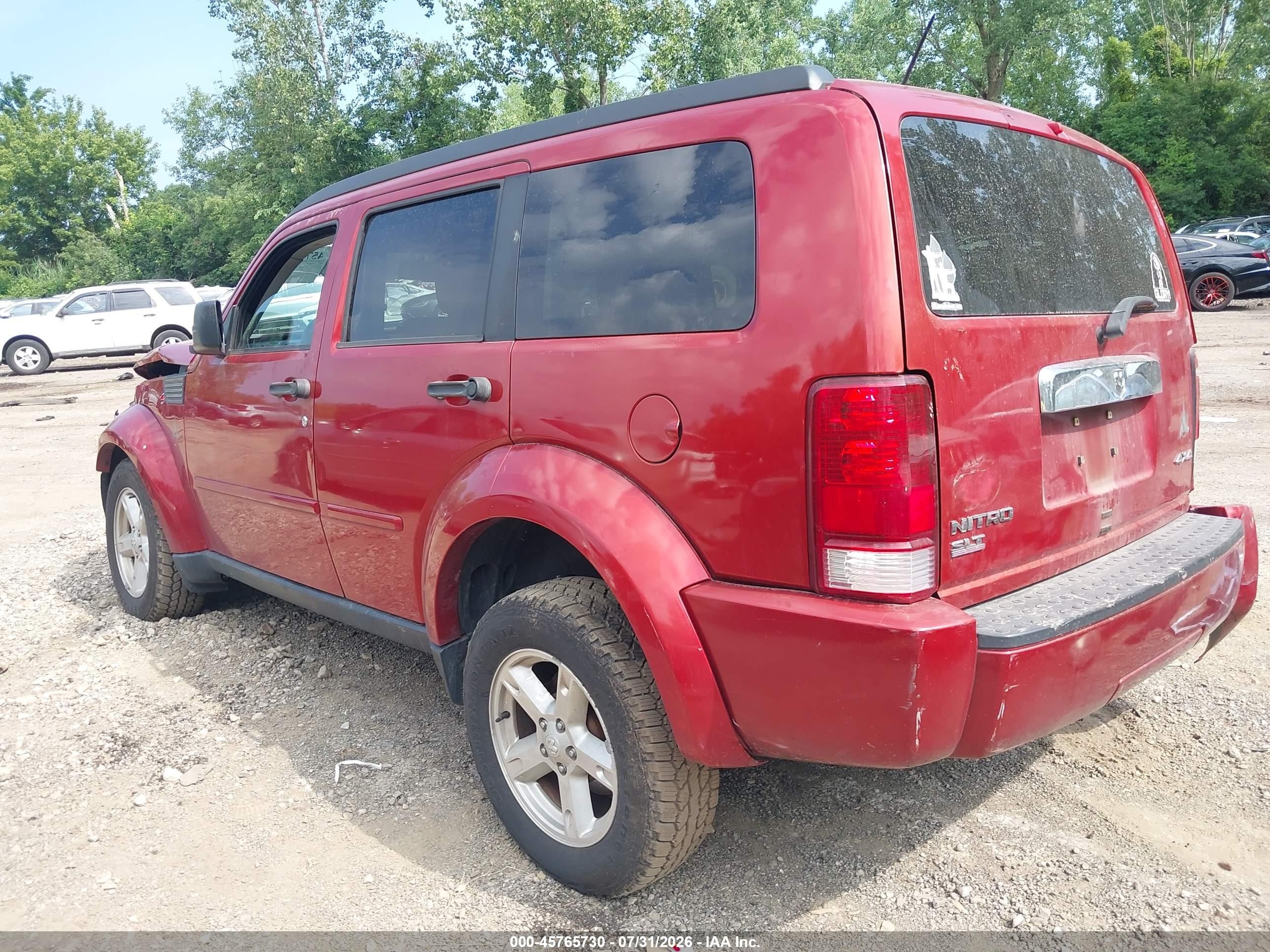 2007 Dodge Nitro Slt/rt Red vin: 1D8GU58K67W529435