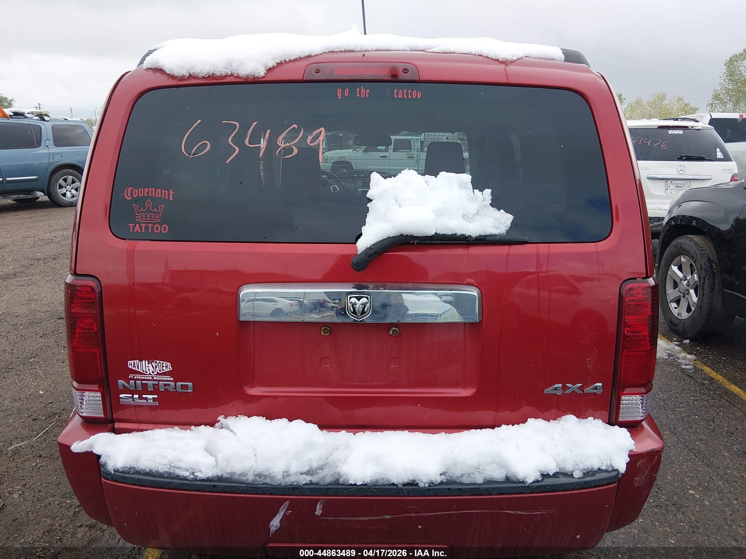 2007 Dodge Nitro Slt/rt Red vin: 1D8GU58K67W583608