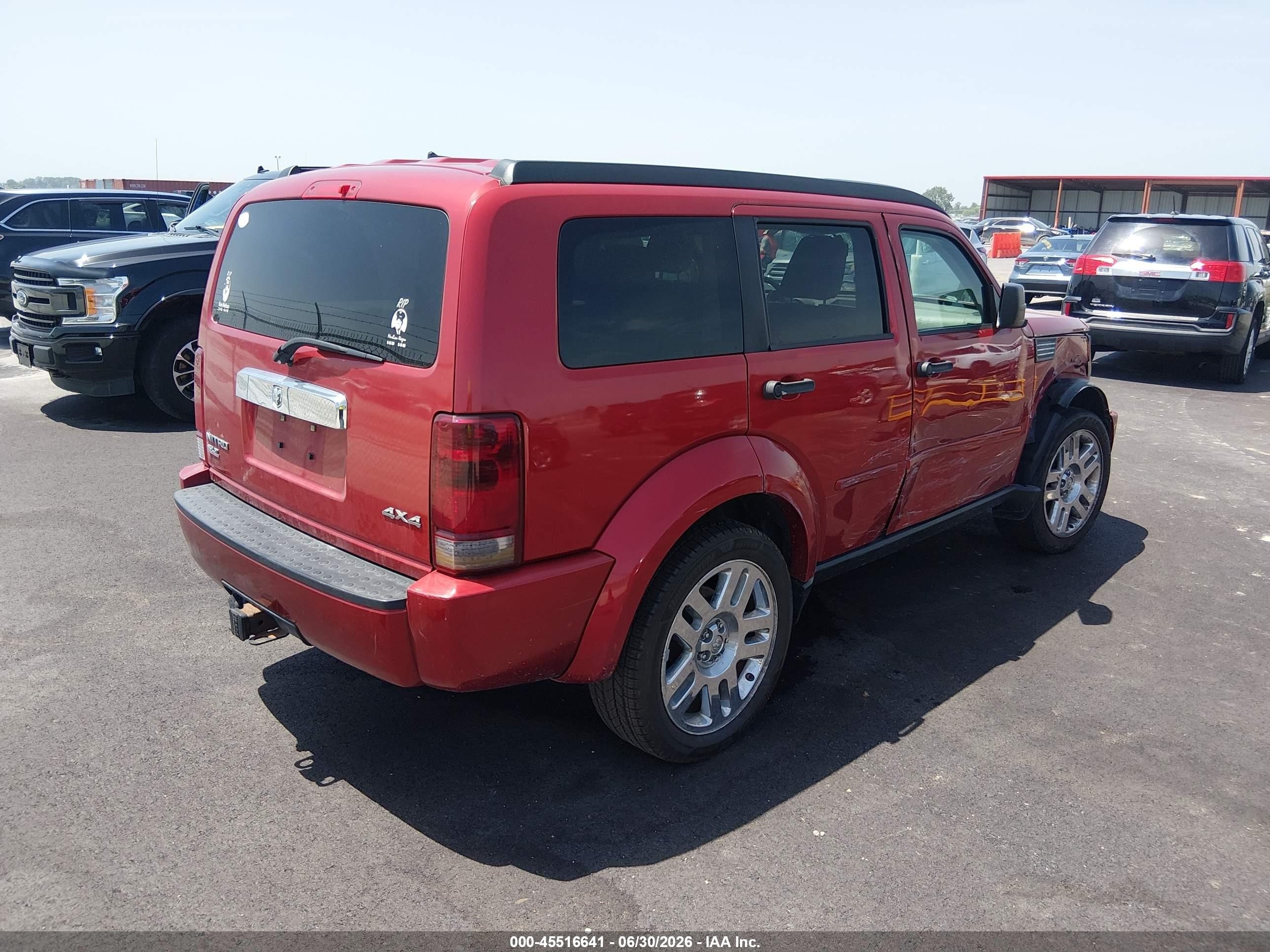 2007 Dodge Nitro Slt/rt Красный vin: 1D8GU58KX7W730271
