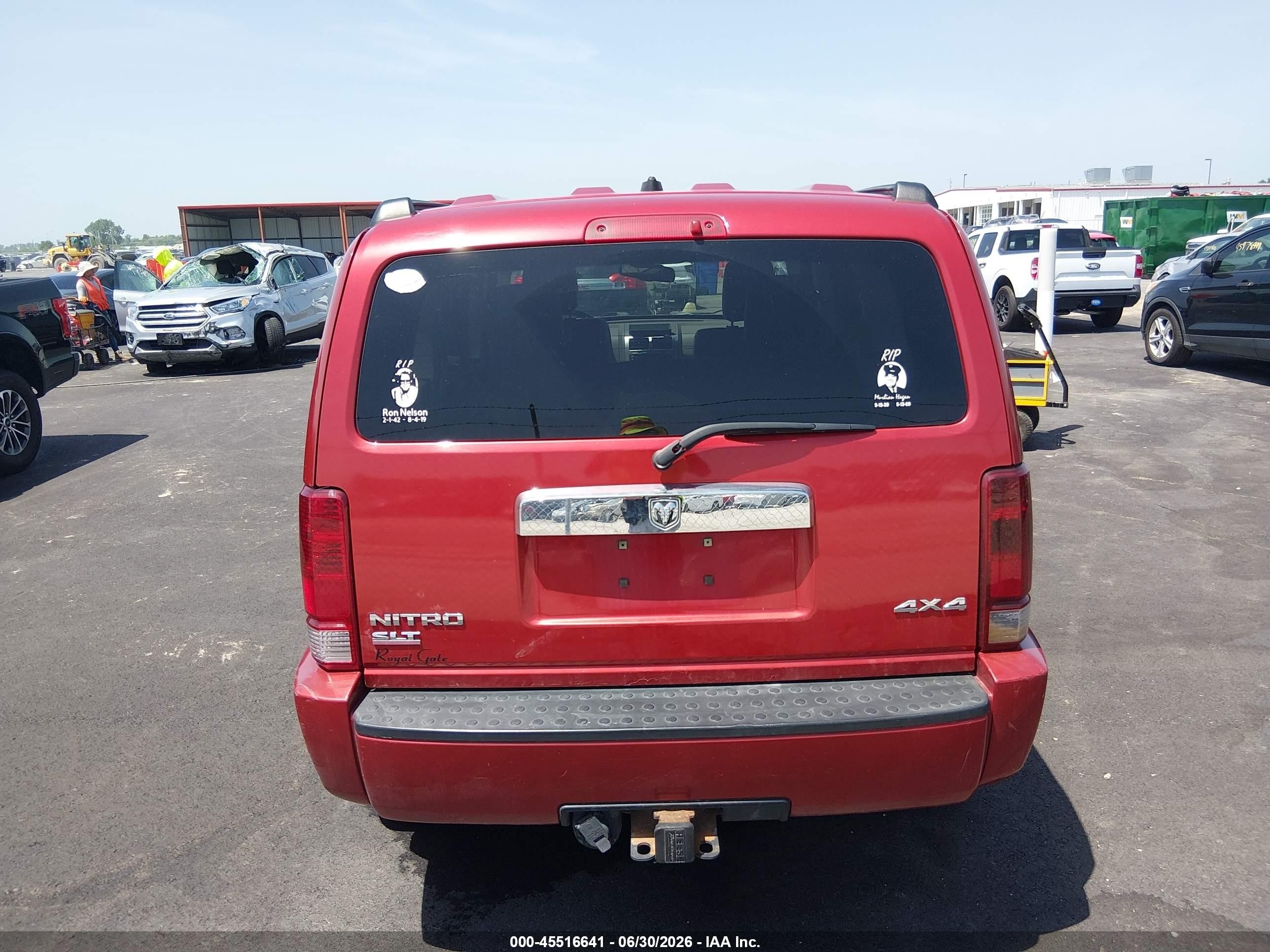 2007 Dodge Nitro Slt/rt Красный vin: 1D8GU58KX7W730271