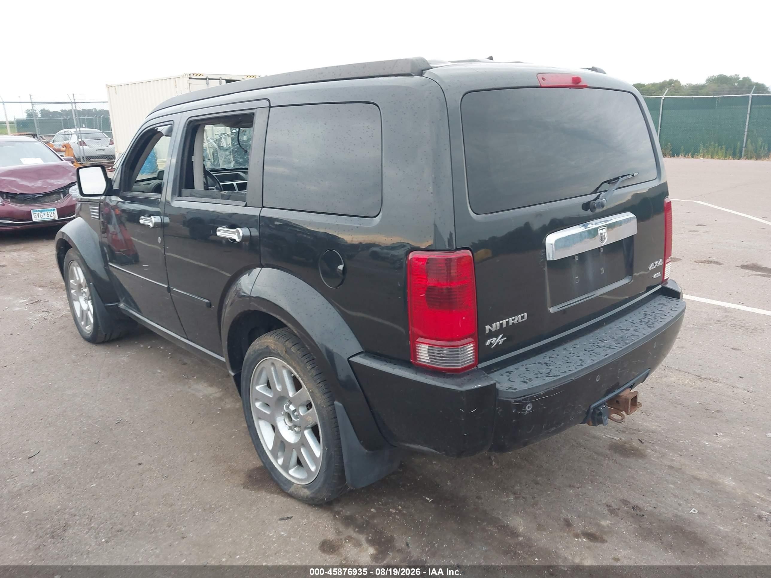 2009 Dodge Nitro Slt/rt Black vin: 1D8GU58X49W550024