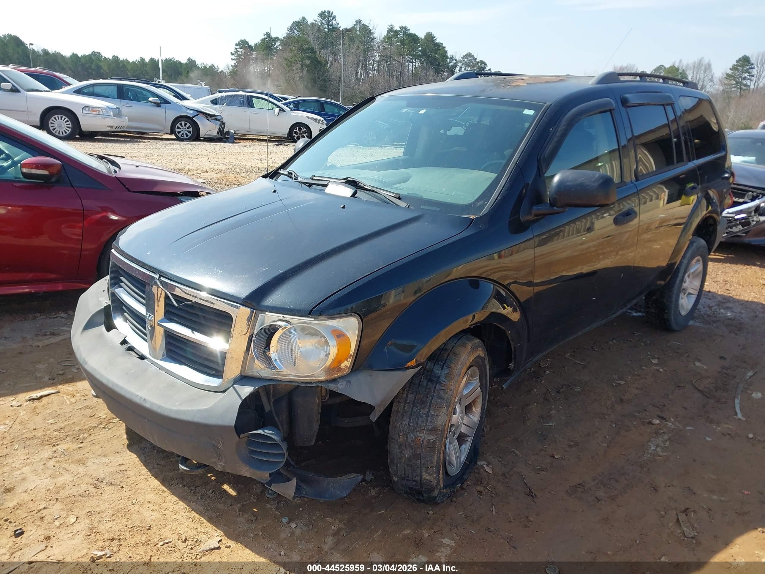 2008 Dodge Durango Sxt Black vin: 1D8HB38N28F135747