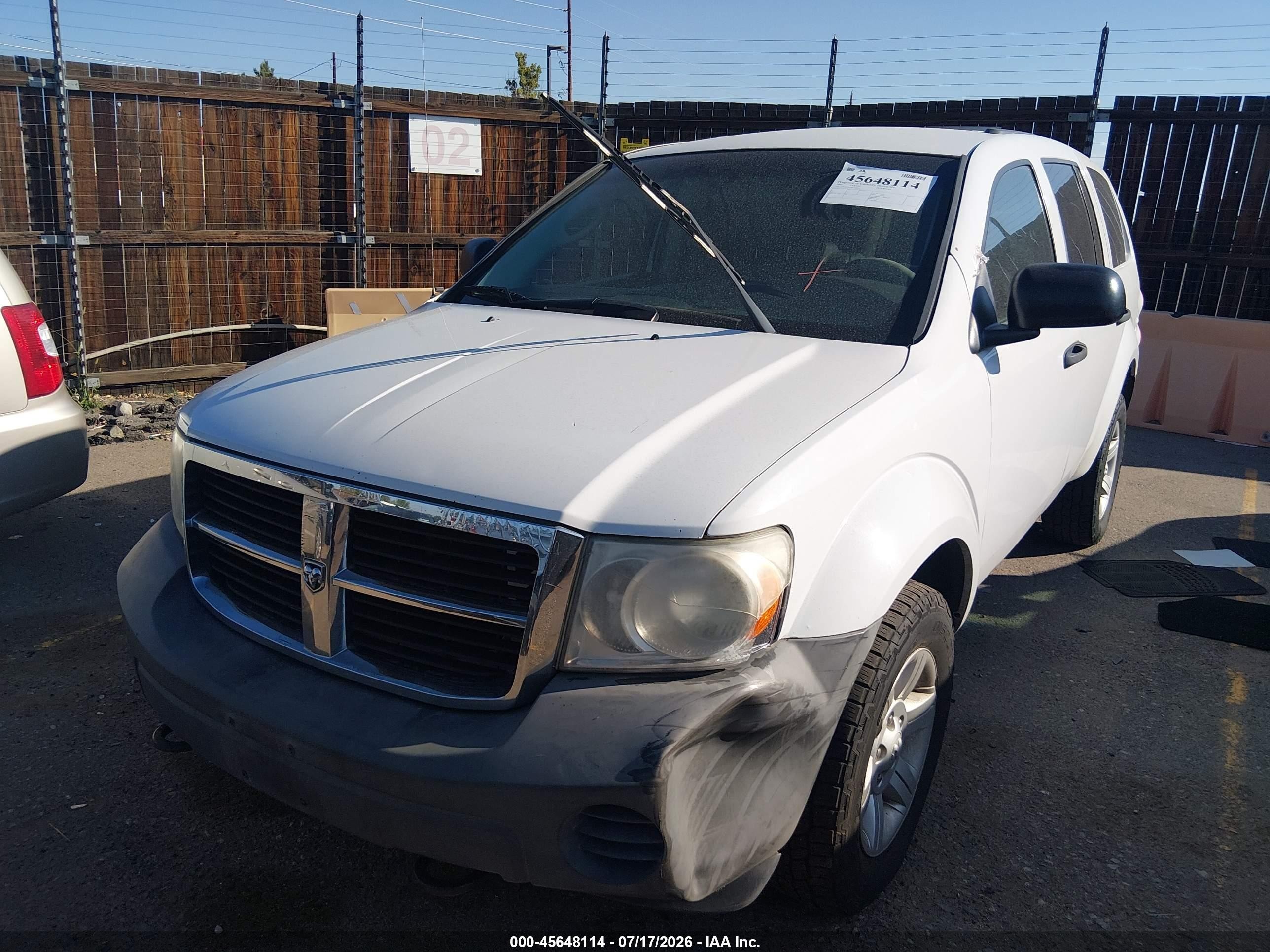 2008 Dodge Durango Sxt White vin: 1D8HB38N28F156033