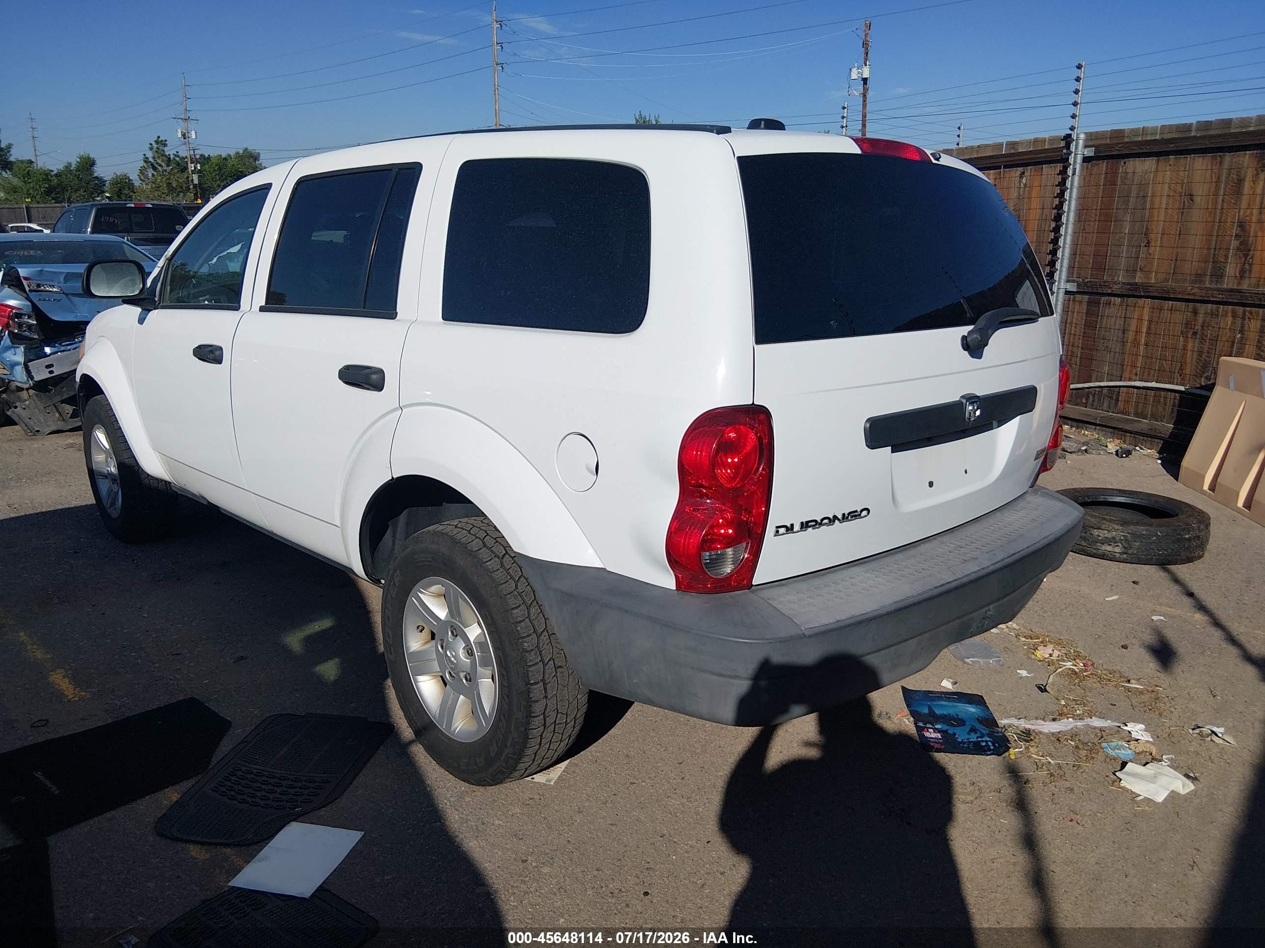 2008 Dodge Durango Sxt White vin: 1D8HB38N28F156033