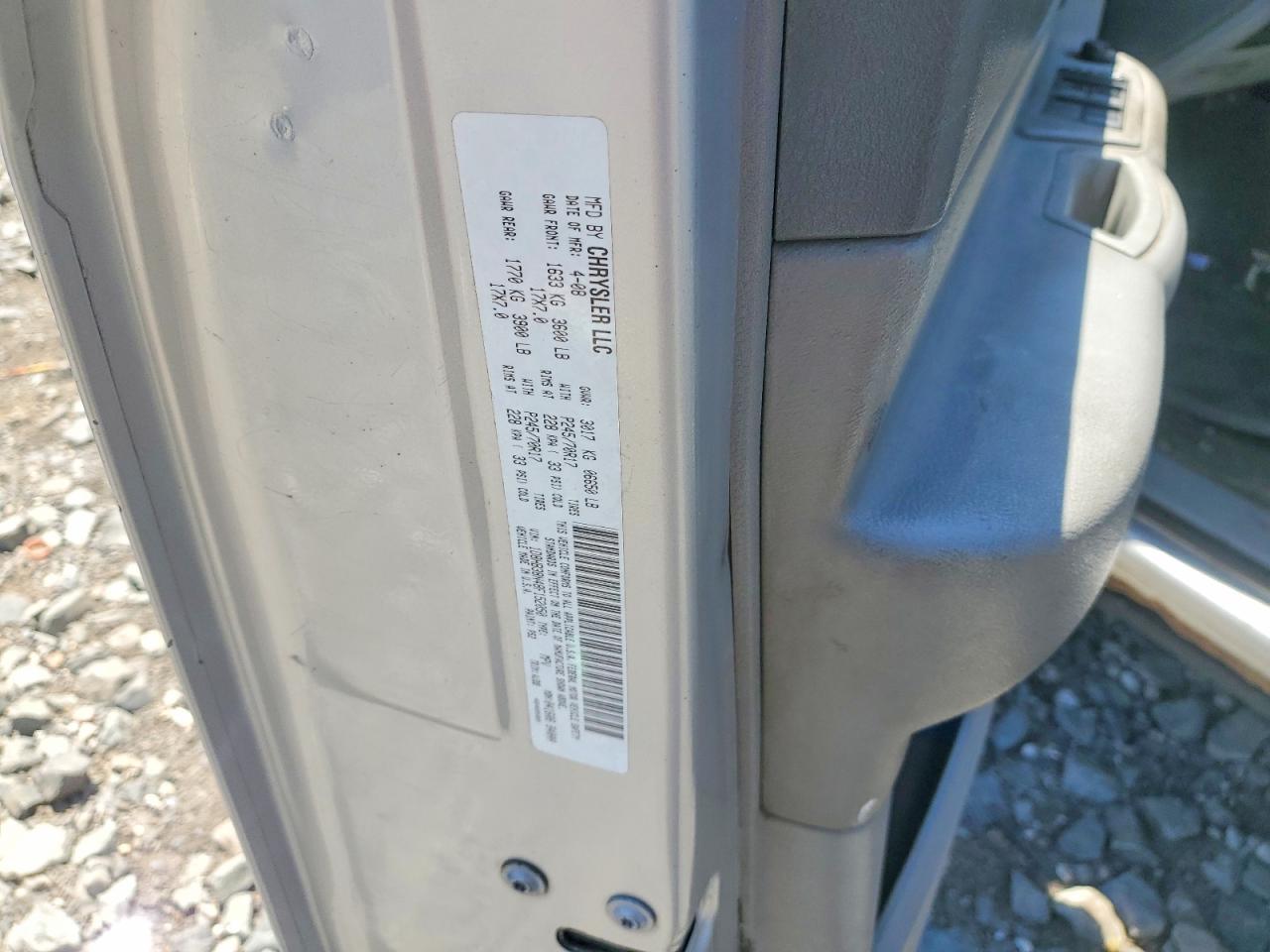 2008 Dodge Durango Sxt Silver vin: 1D8HB38N48F152050