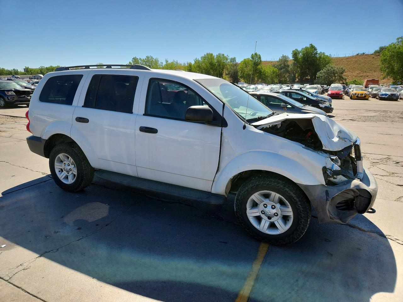 2007 Dodge Durango Sxt White vin: 1D8HB38P87F564035