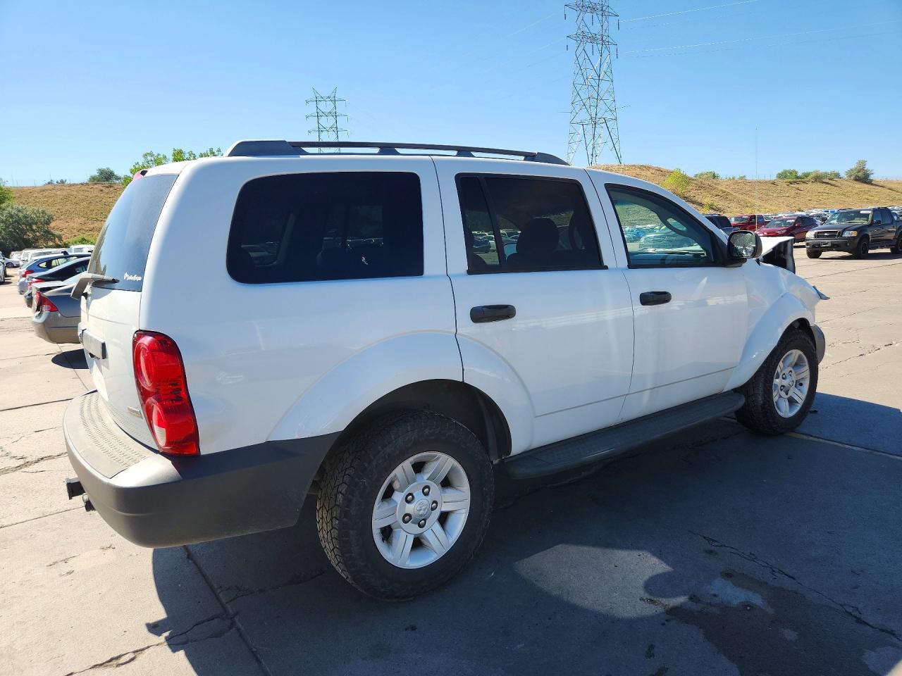 2007 Dodge Durango Sxt White vin: 1D8HB38P87F564035