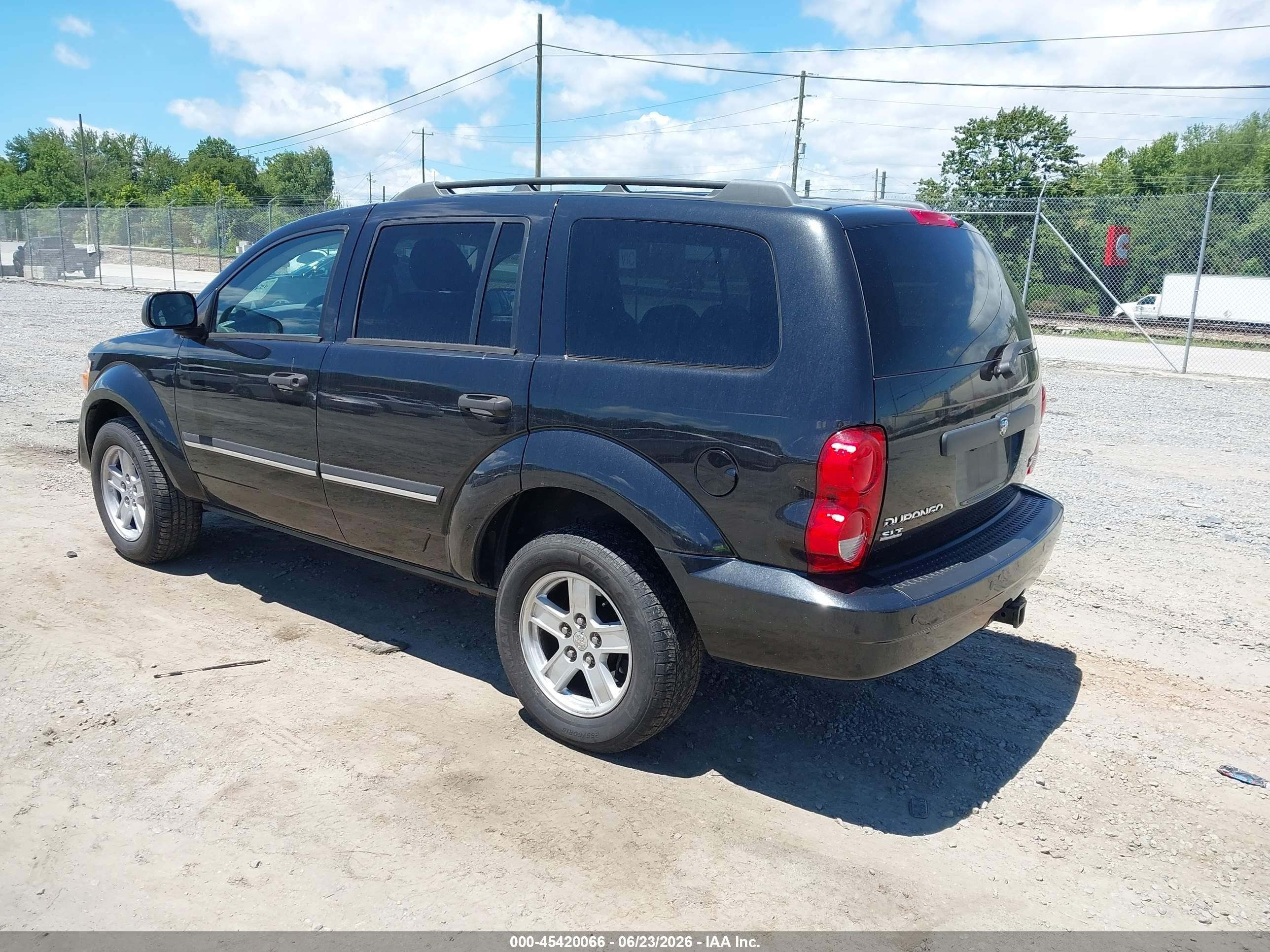 2007 Dodge Durango Slt Black vin: 1D8HB48237F551963