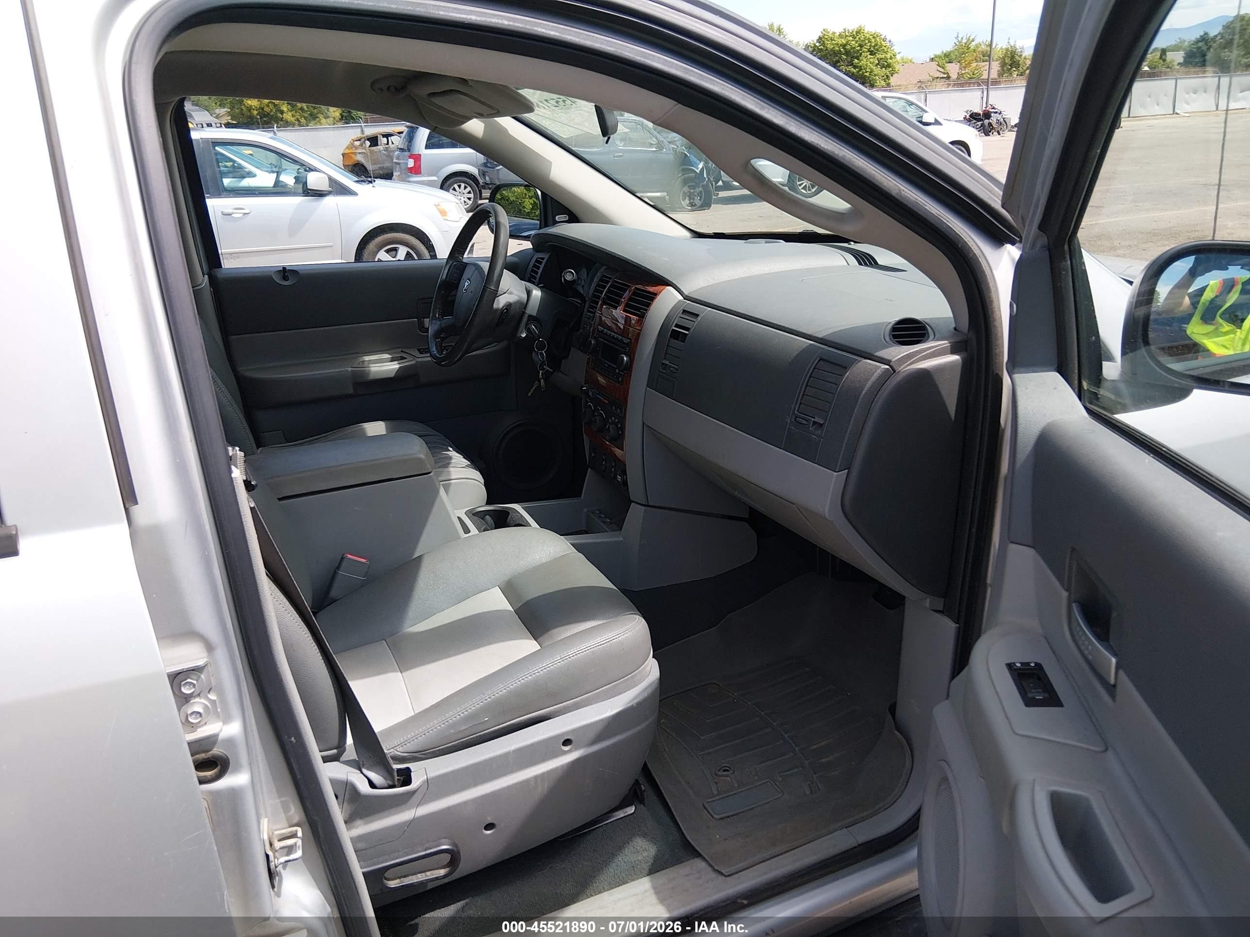 2007 Dodge Durango Slt Silver vin: 1D8HB48247F552782