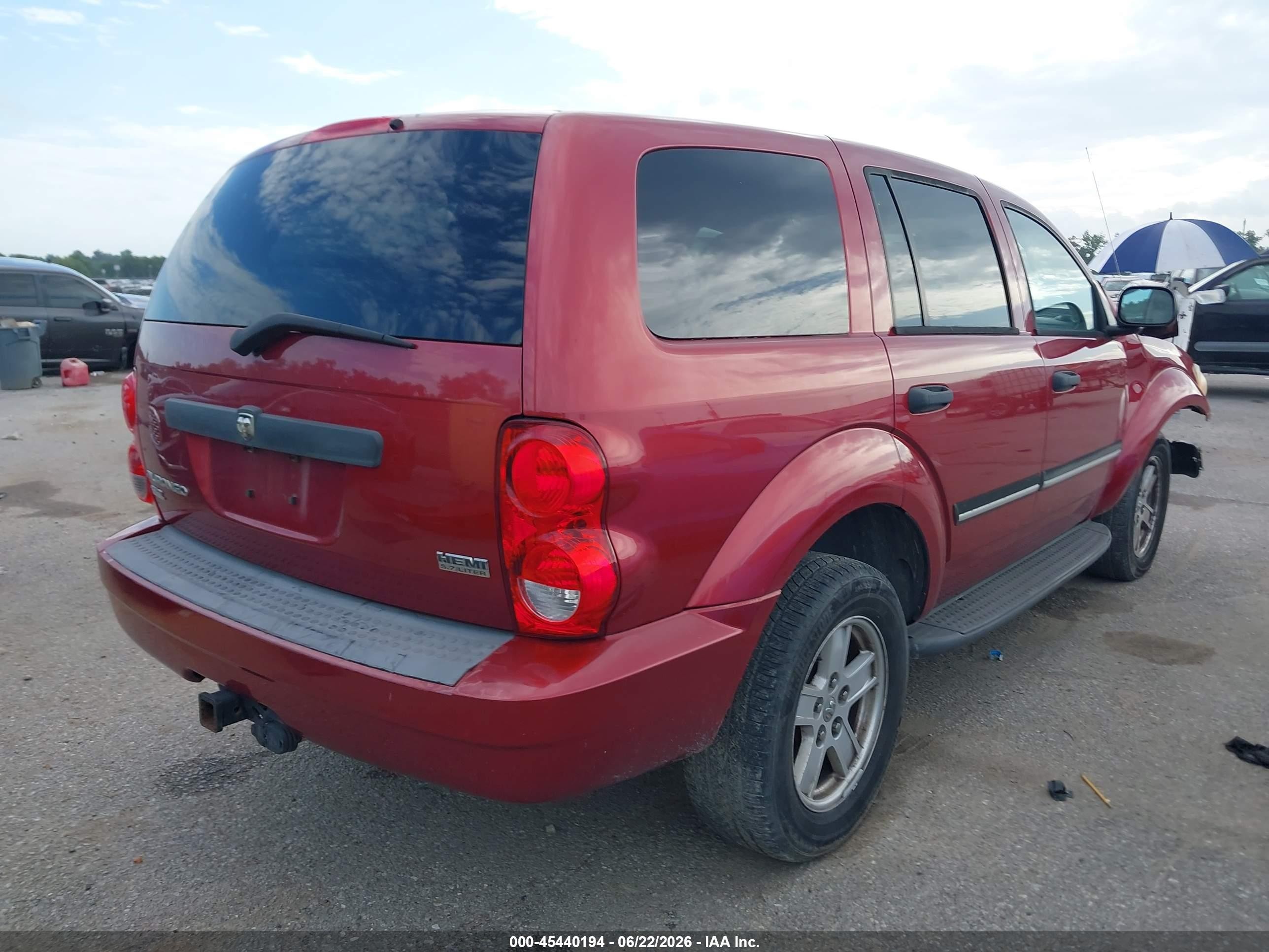 2007 Dodge Durango Slt Красный vin: 1D8HB48277F586294