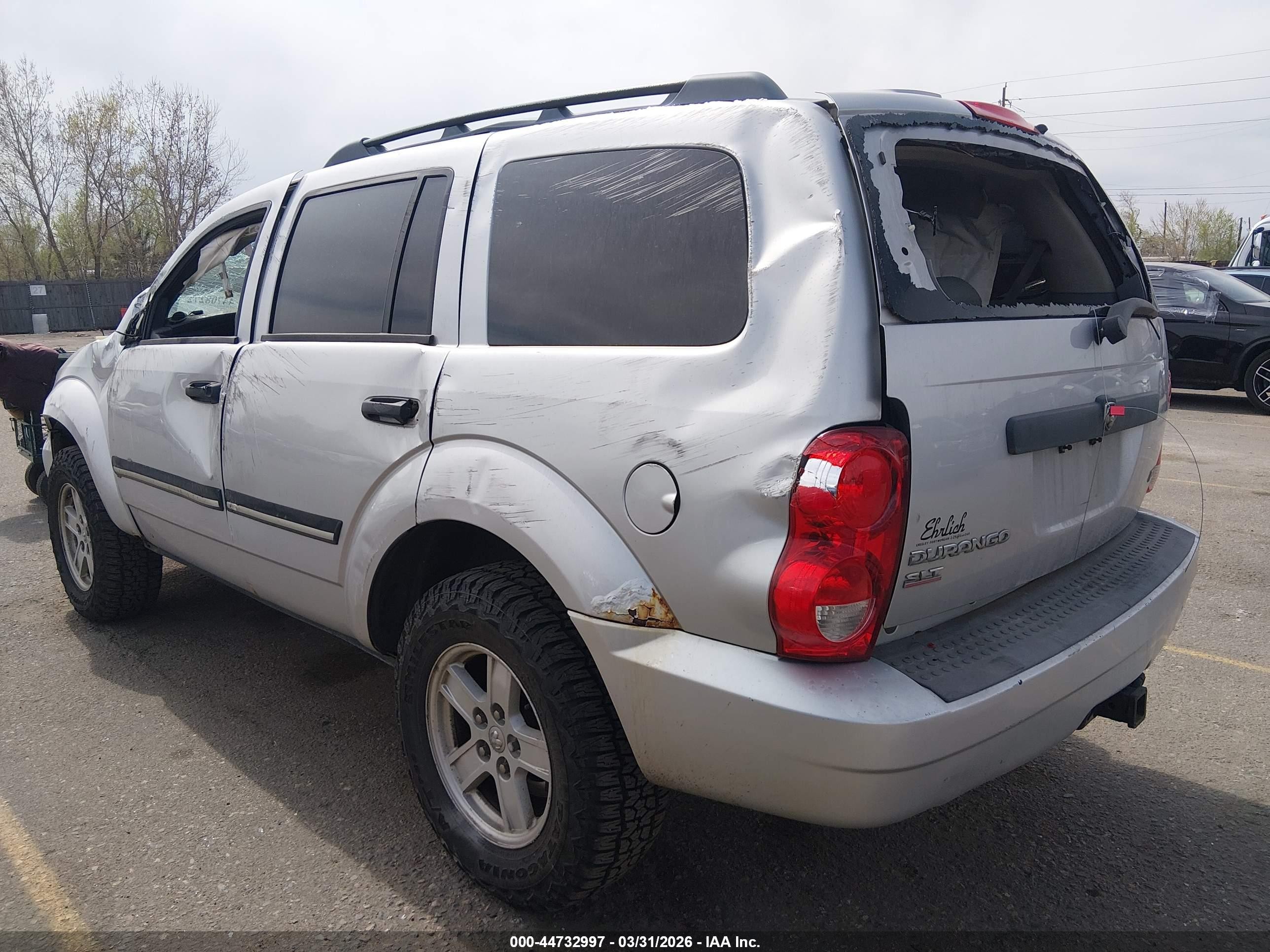 2008 Dodge Durango Slt Gray vin: 1D8HB48N08F155744