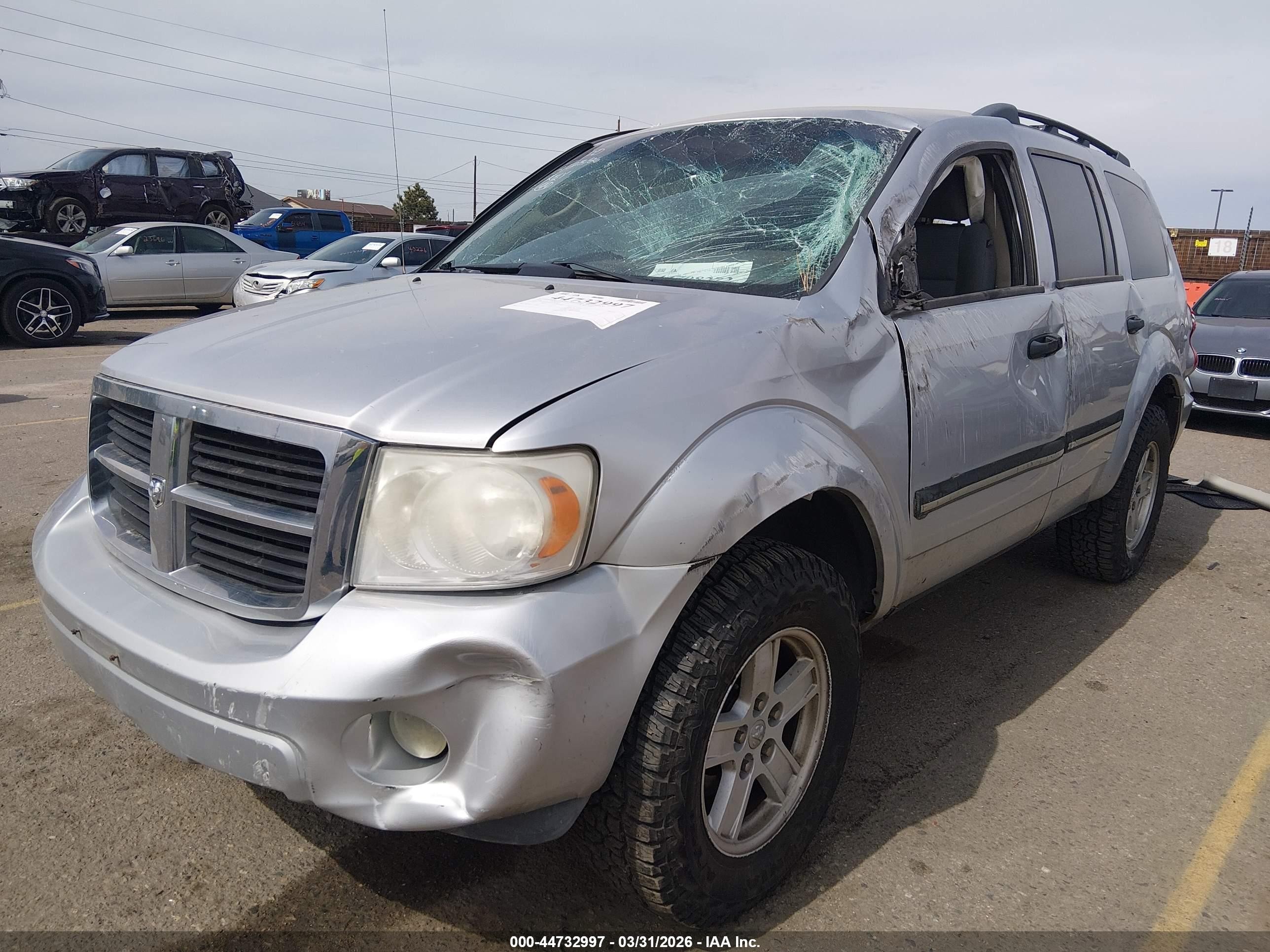 2008 Dodge Durango Slt Gray vin: 1D8HB48N08F155744