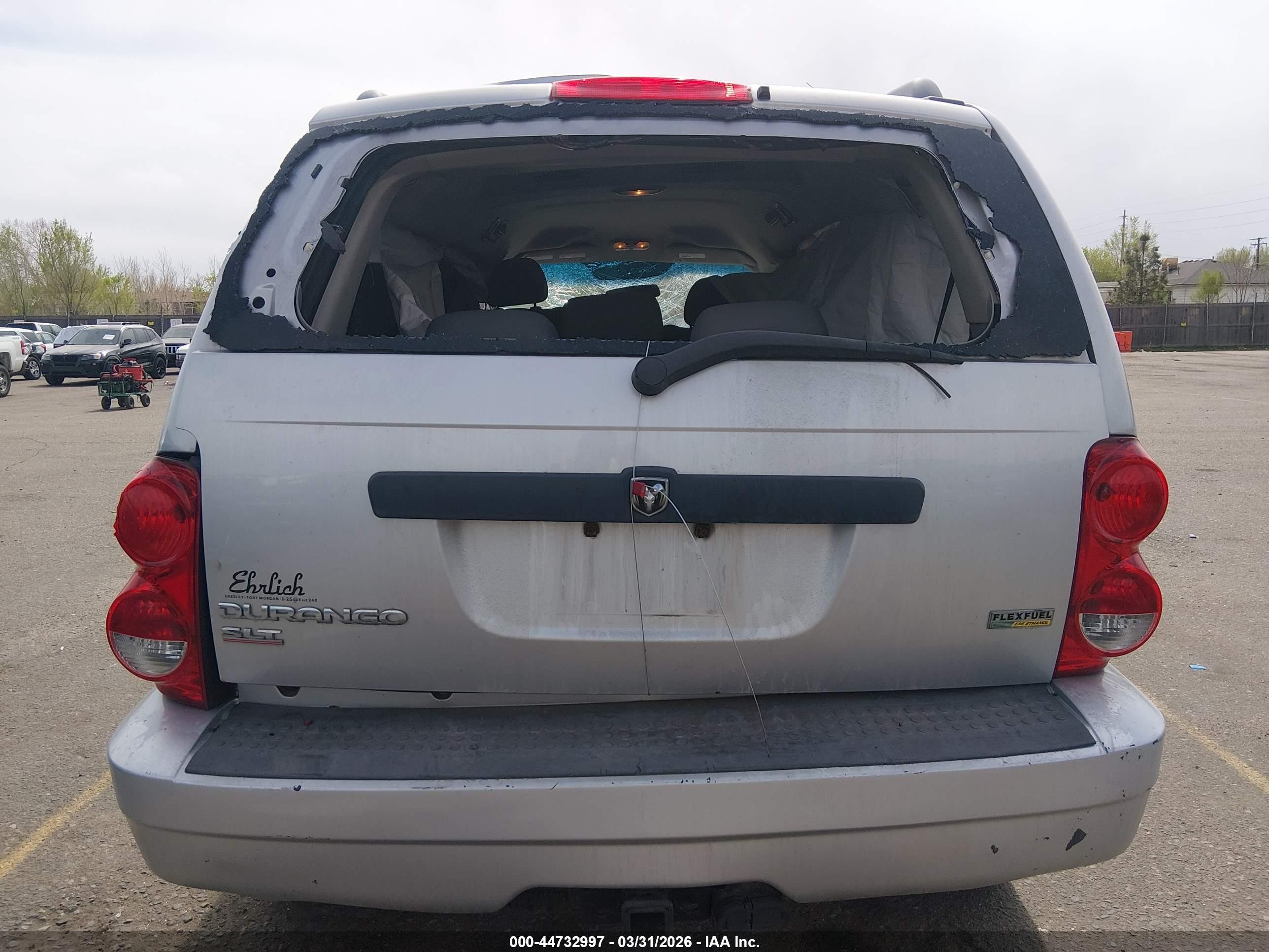 2008 Dodge Durango Slt Gray vin: 1D8HB48N08F155744