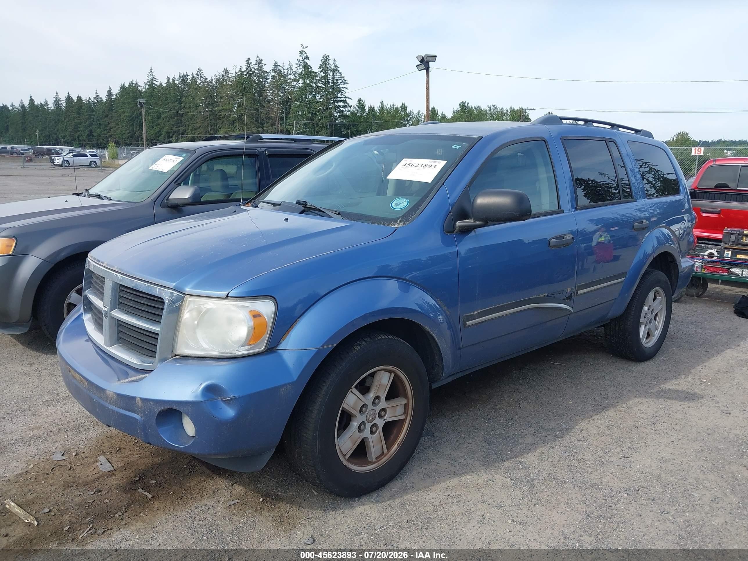 2008 Dodge Durango Slt Синий vin: 1D8HB48N18F123871