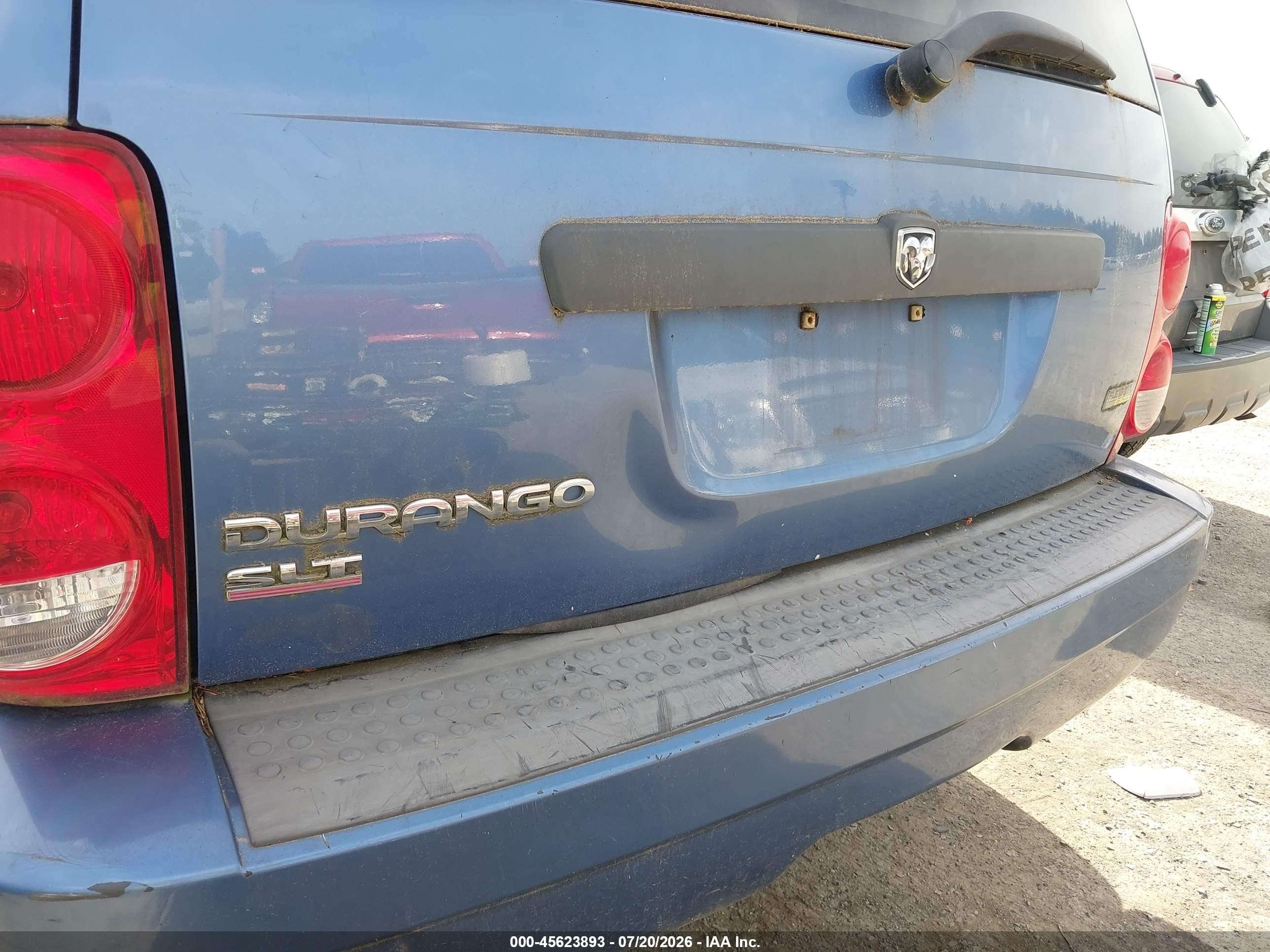 2008 Dodge Durango Slt Синий vin: 1D8HB48N18F123871