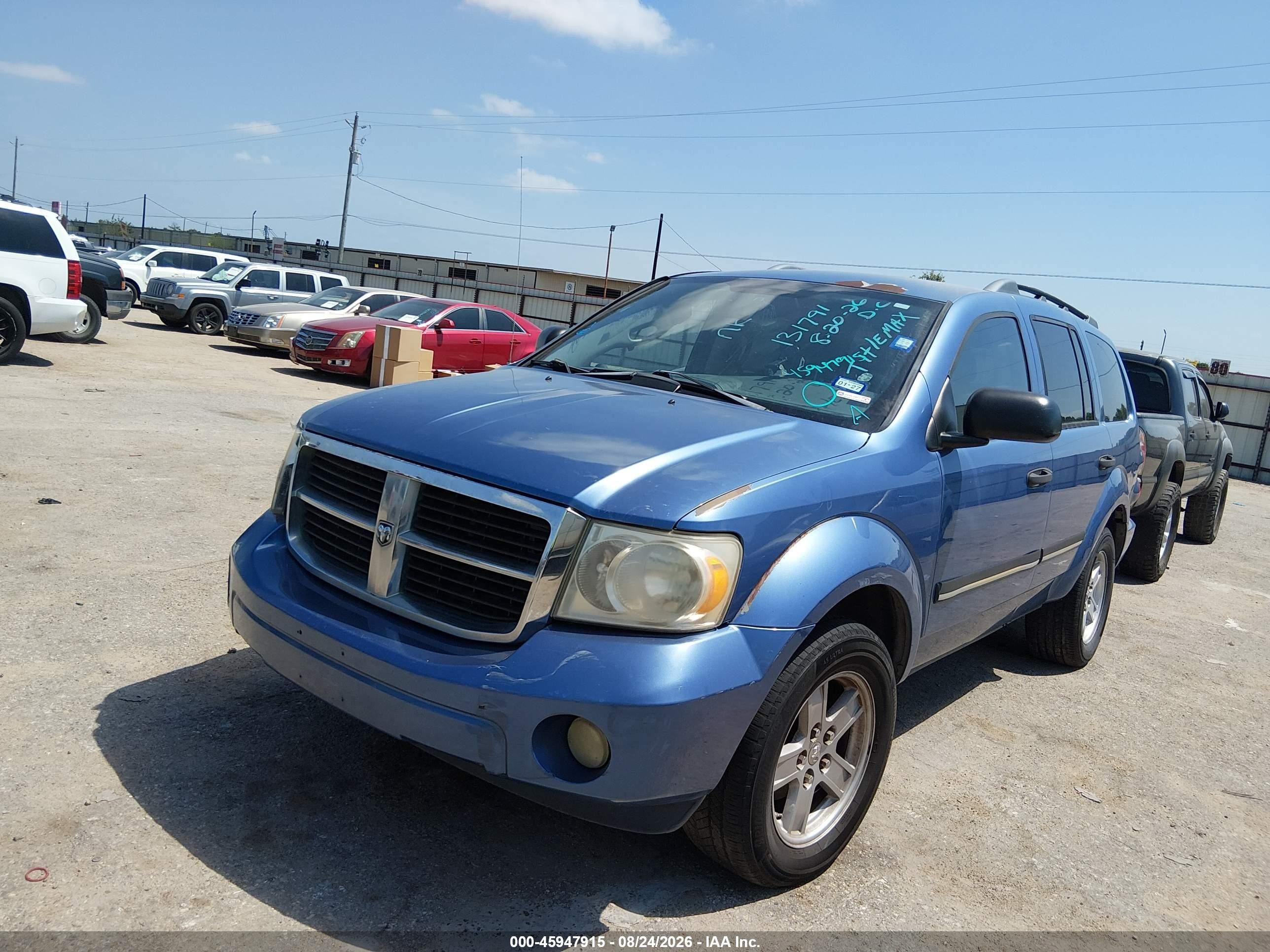 2008 Dodge Durango Slt Light Blue vin: 1D8HB48NX8F131791