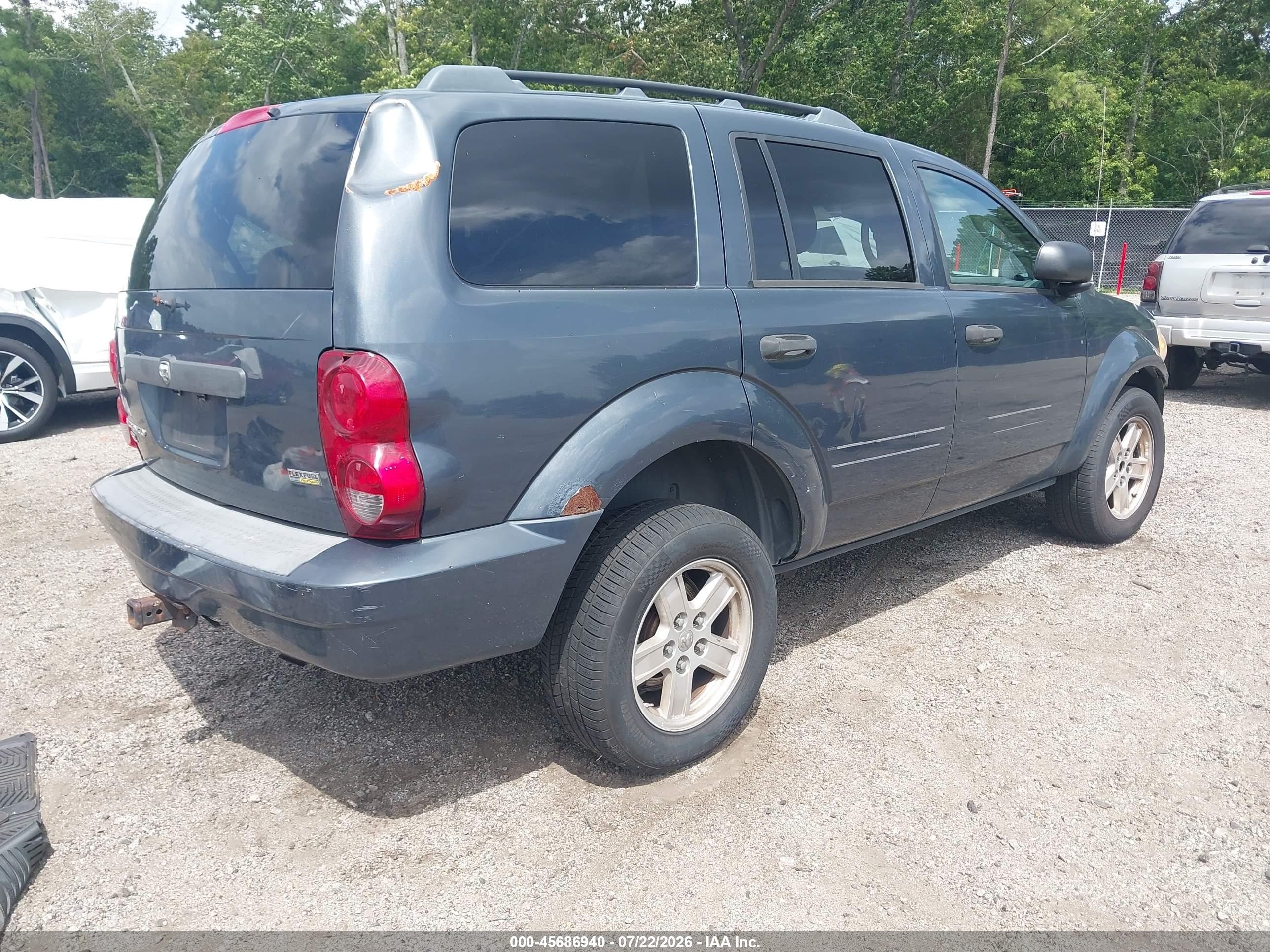 2007 Dodge Durango Slt Gray vin: 1D8HB48P67F545716