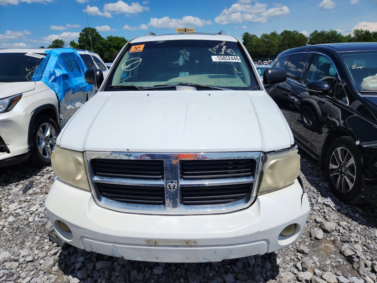 2007 Dodge Durango Slt White vin: 1D8HB48PX7F580193