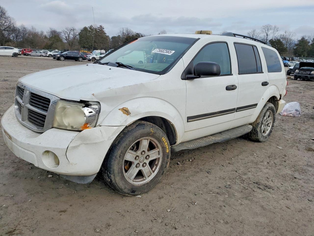 2007 Dodge Durango Slt White vin: 1D8HB48PX7F580193