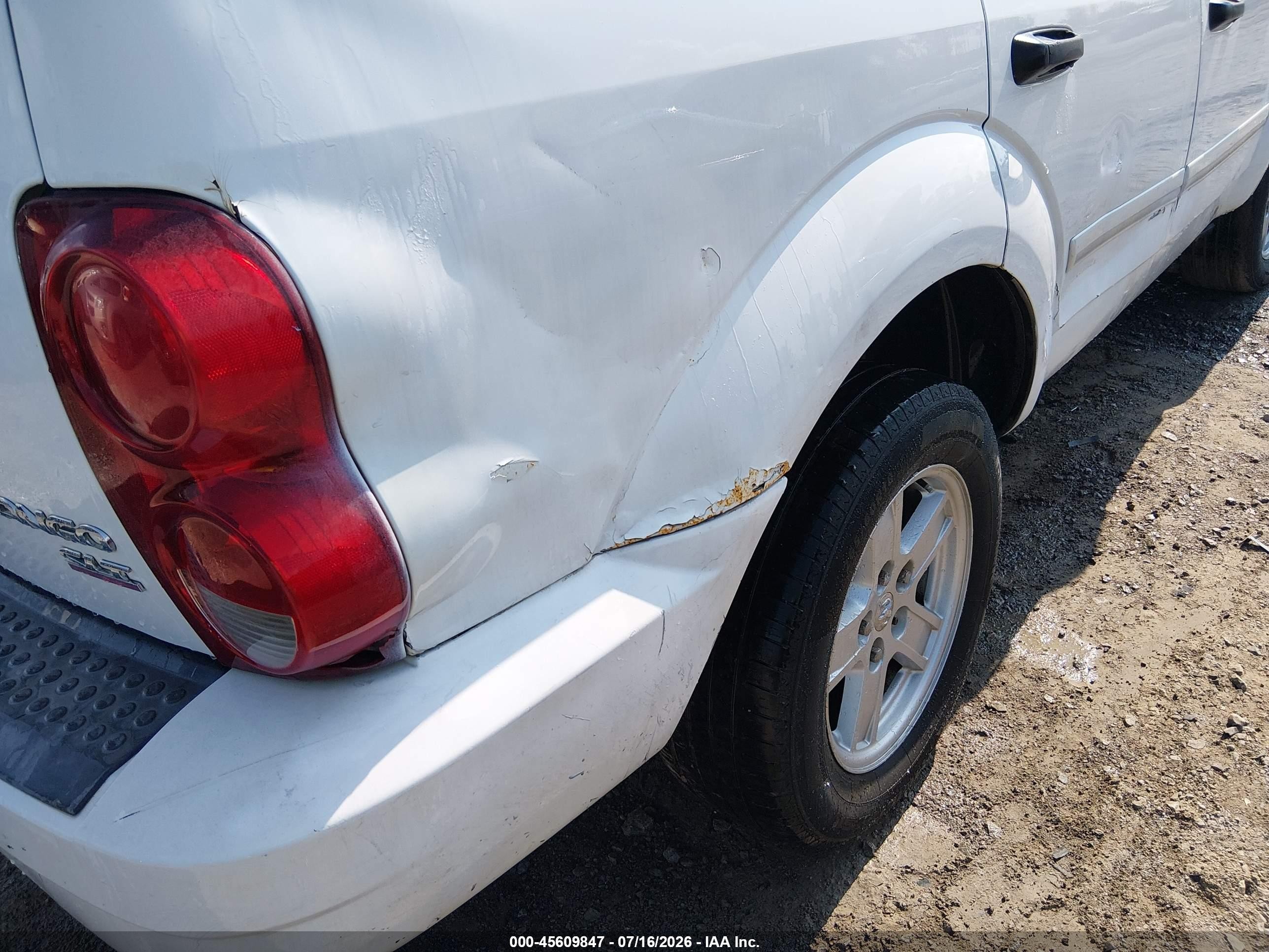 2009 Dodge Durango Slt White vin: 1D8HB48PX9F701145