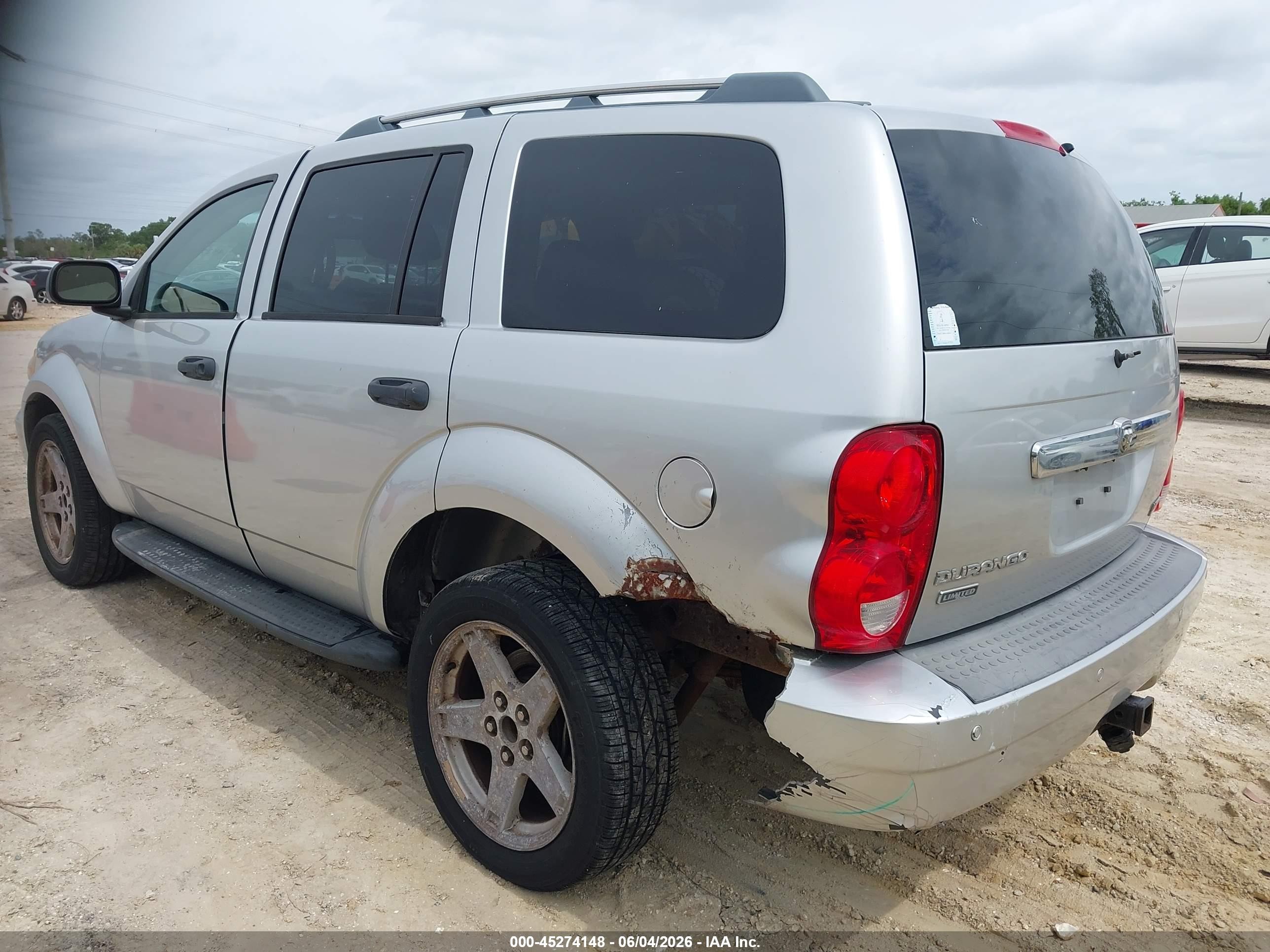 2007 Dodge Durango Limited Серебряный vin: 1D8HB58227F564161