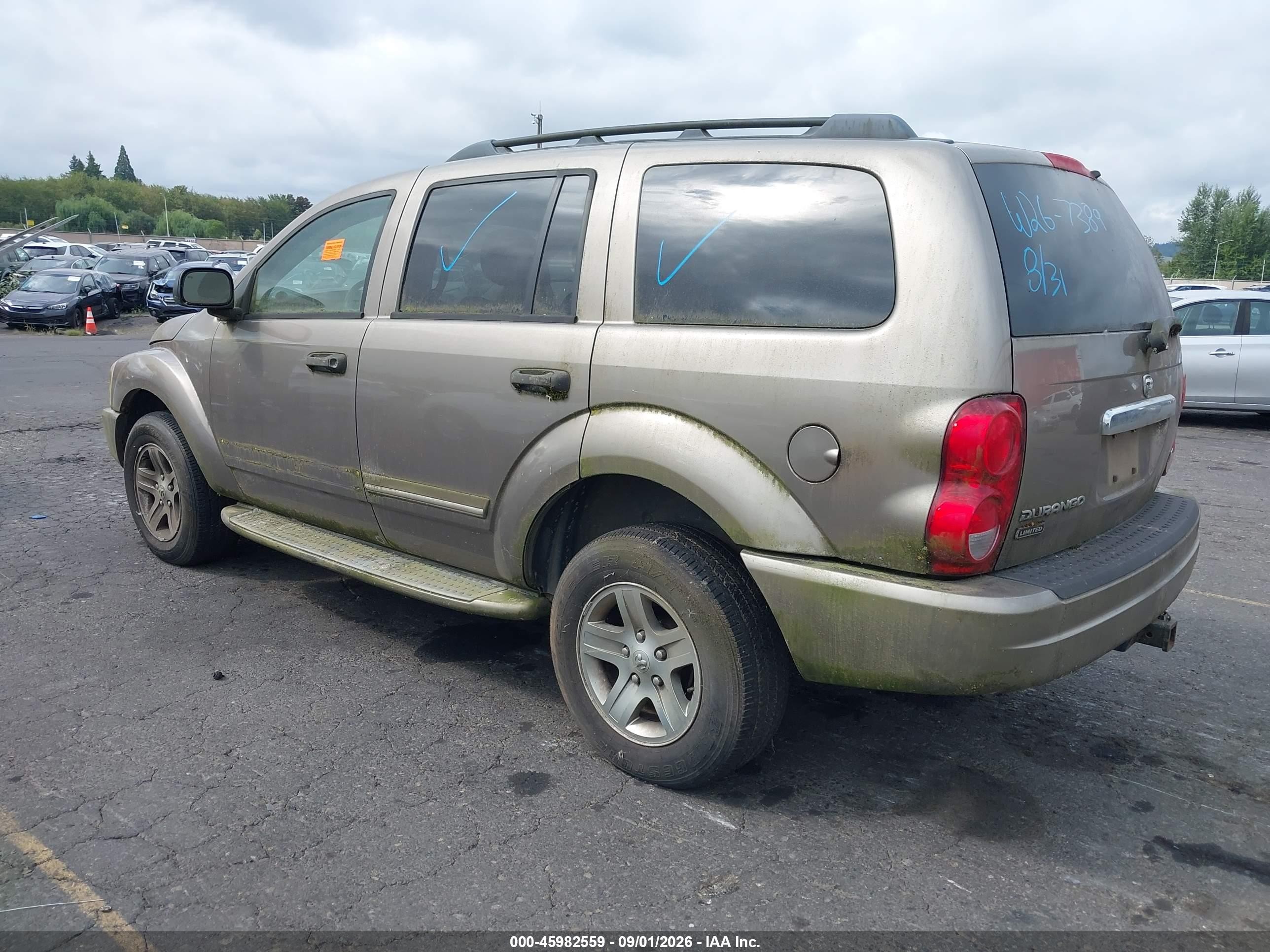 2005 Dodge Durango Limited Gold vin: 1D8HB58D95F531768