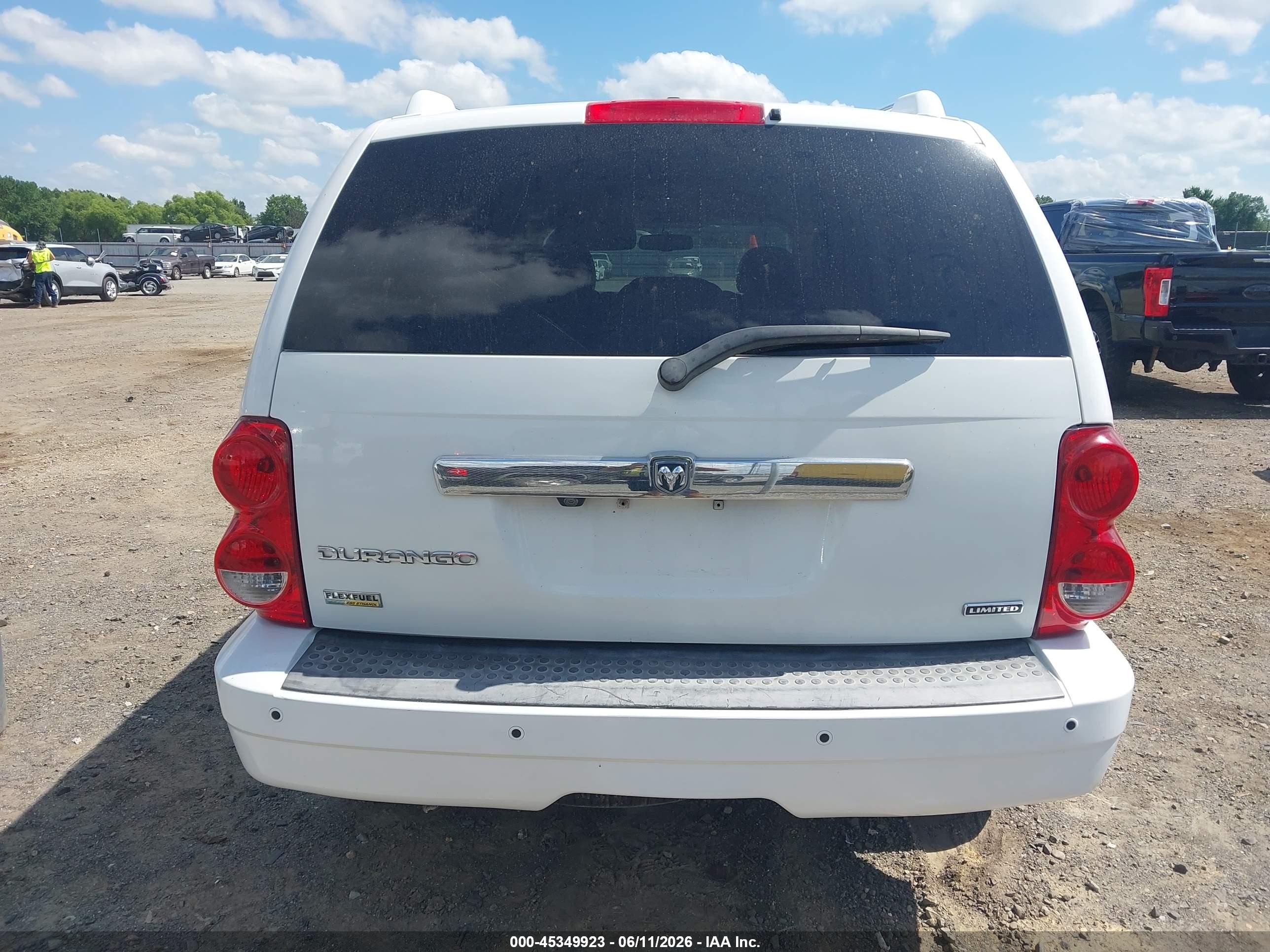 2008 Dodge Durango Limited Белый vin: 1D8HB58N08F128663