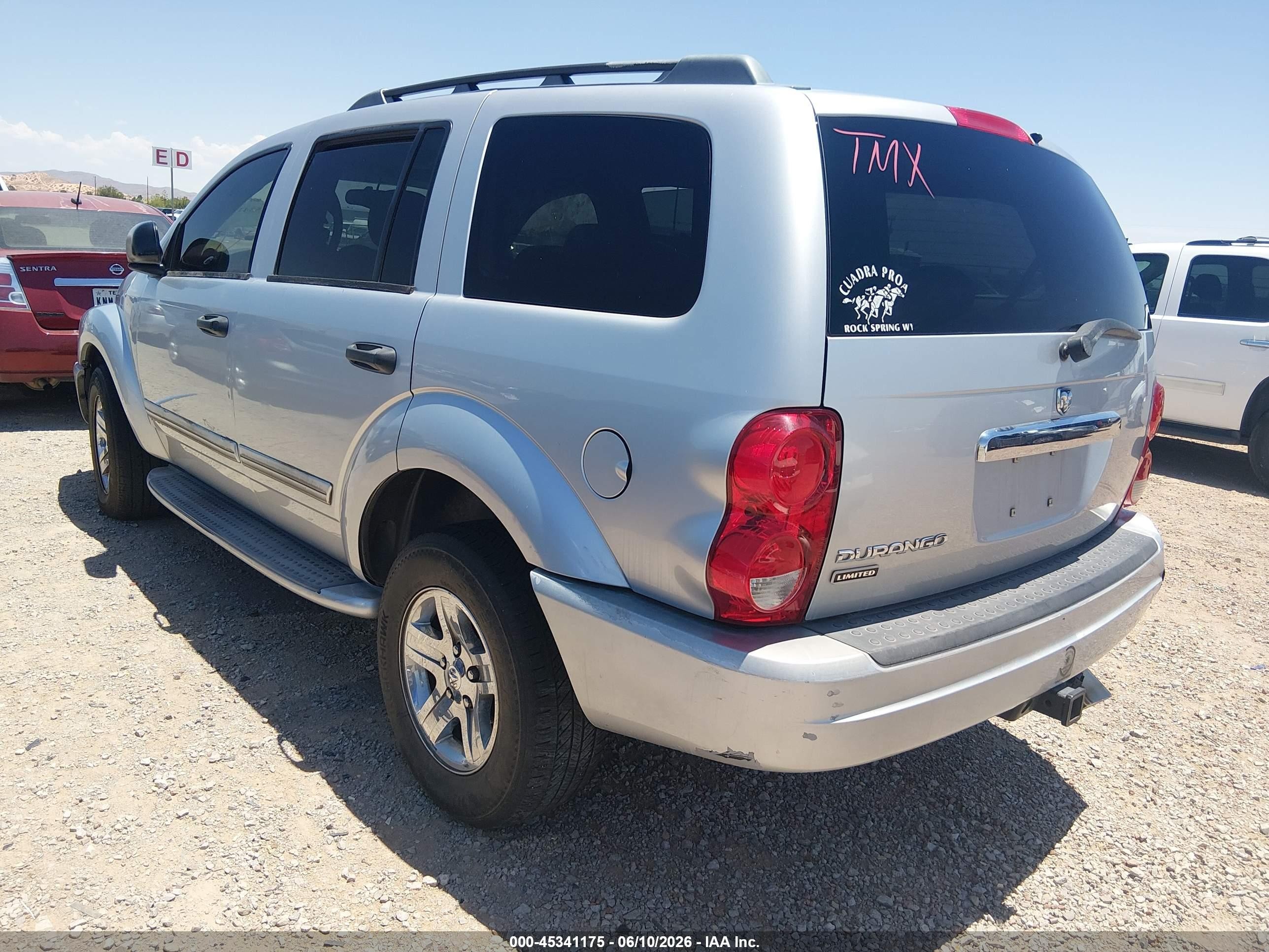 2005 Dodge Durango Limited Silver vin: 1D8HB58N75F552286