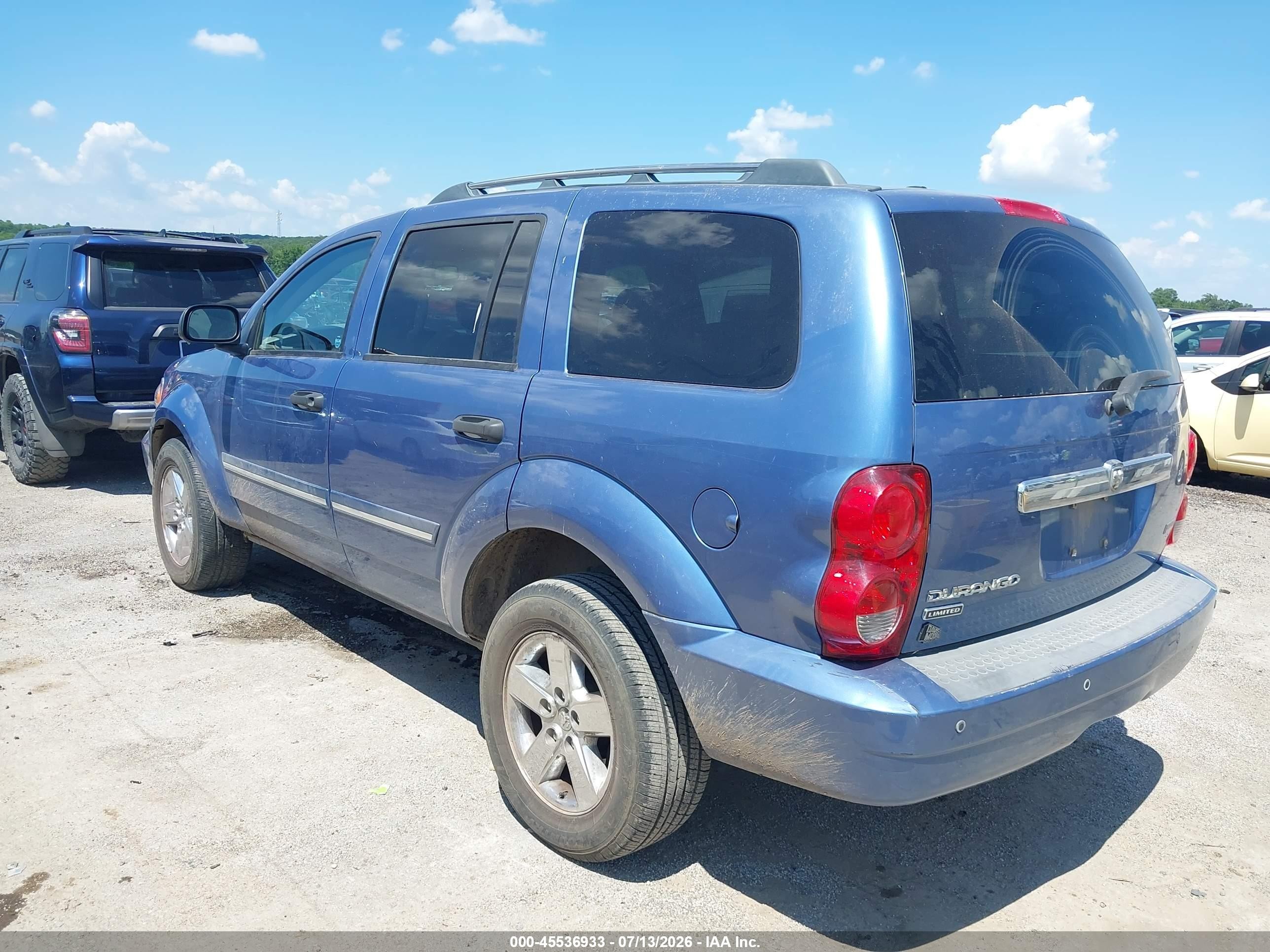 2007 Dodge Durango Limited Blue vin: 1D8HB58P67F514939