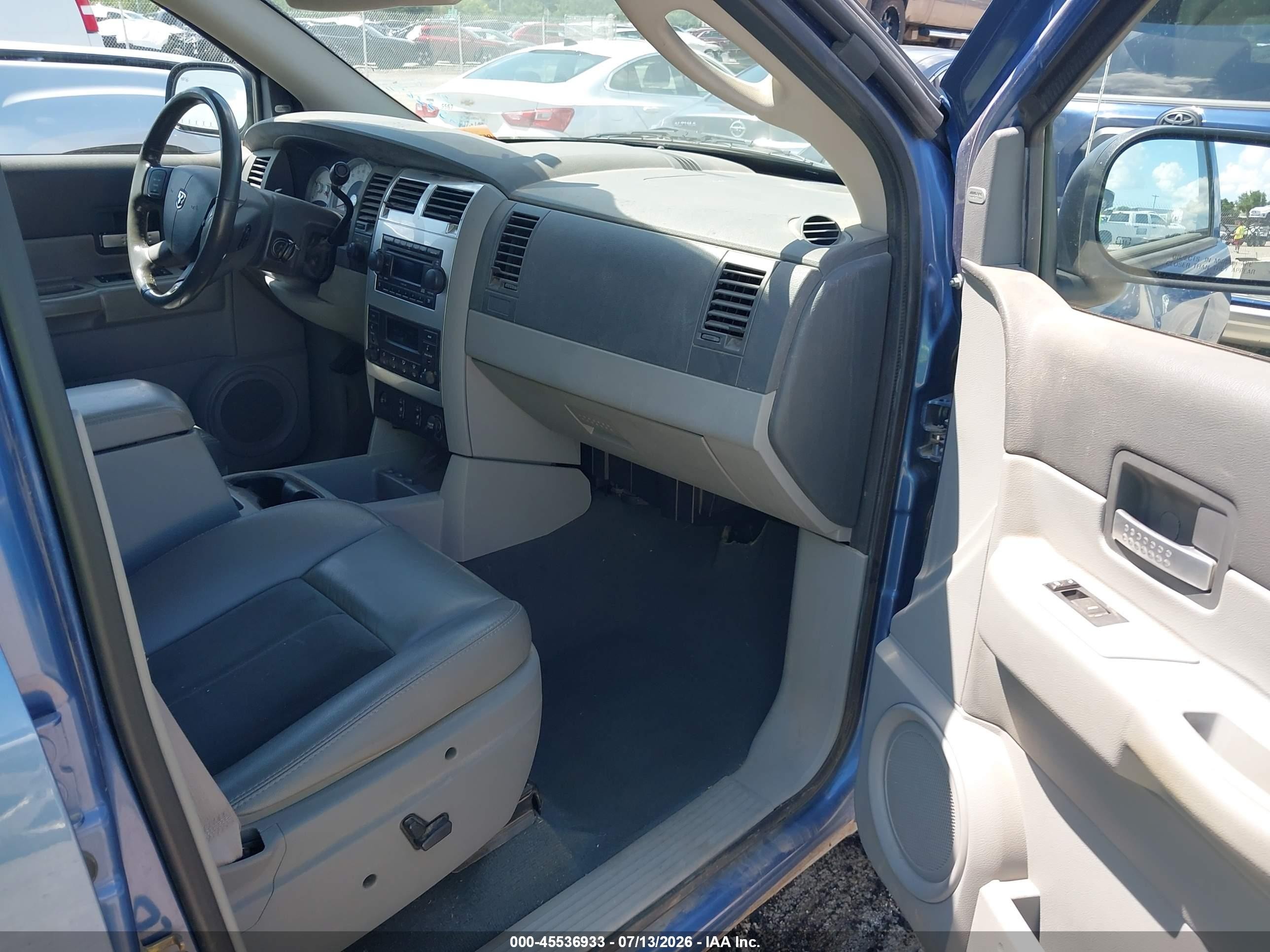 2007 Dodge Durango Limited Blue vin: 1D8HB58P67F514939