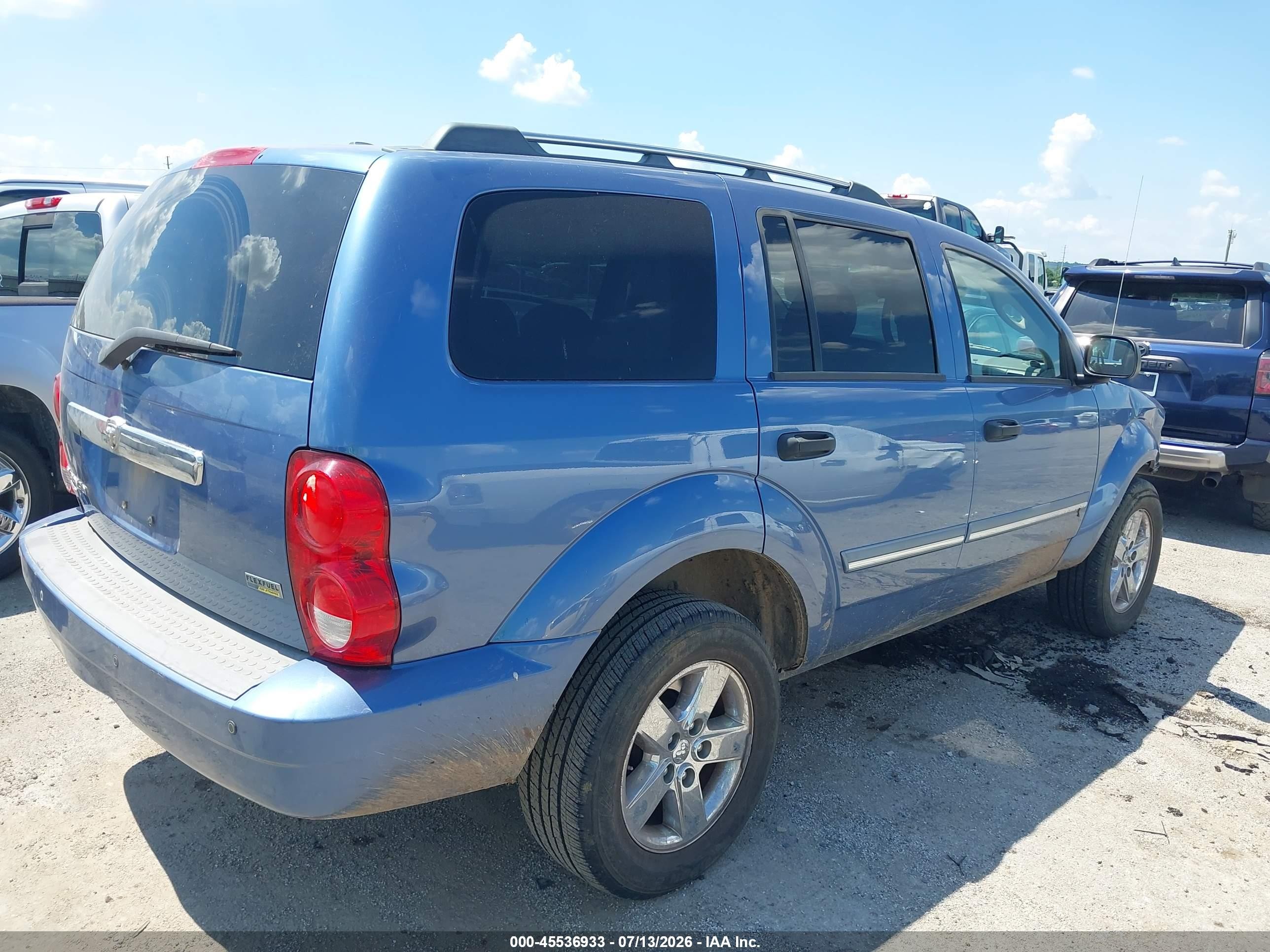 2007 Dodge Durango Limited Blue vin: 1D8HB58P67F514939